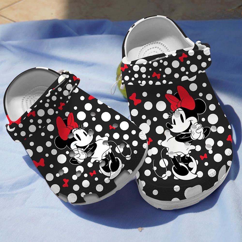 Footwearmerch Minnie Mouse Cartoon Crocs Crocband Clogs Shoes Comfortable For Men Women and Kids