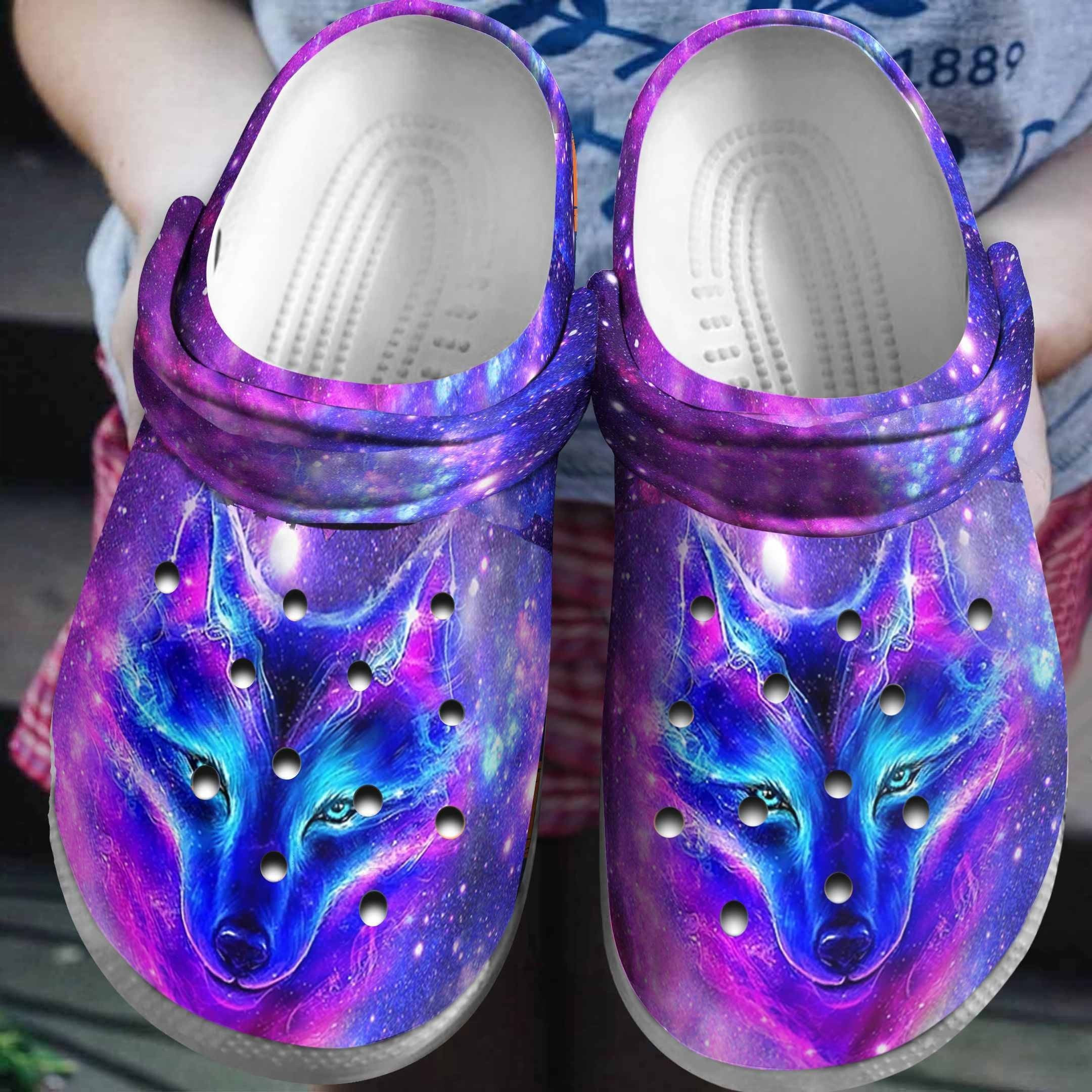 Footwearmerch Miracle Blue Wolf Shoes Clogs Gifts For Birthday