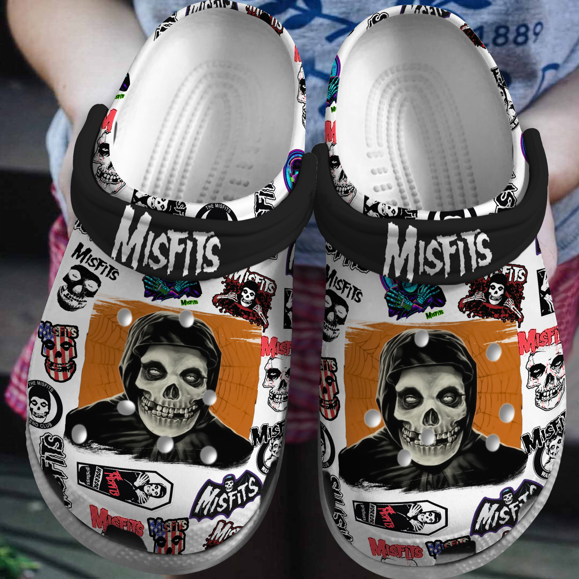 Footwearmerch Misfits TV Series Crocs Crocband Clogs Shoes Comfortable For Men Women and Kids