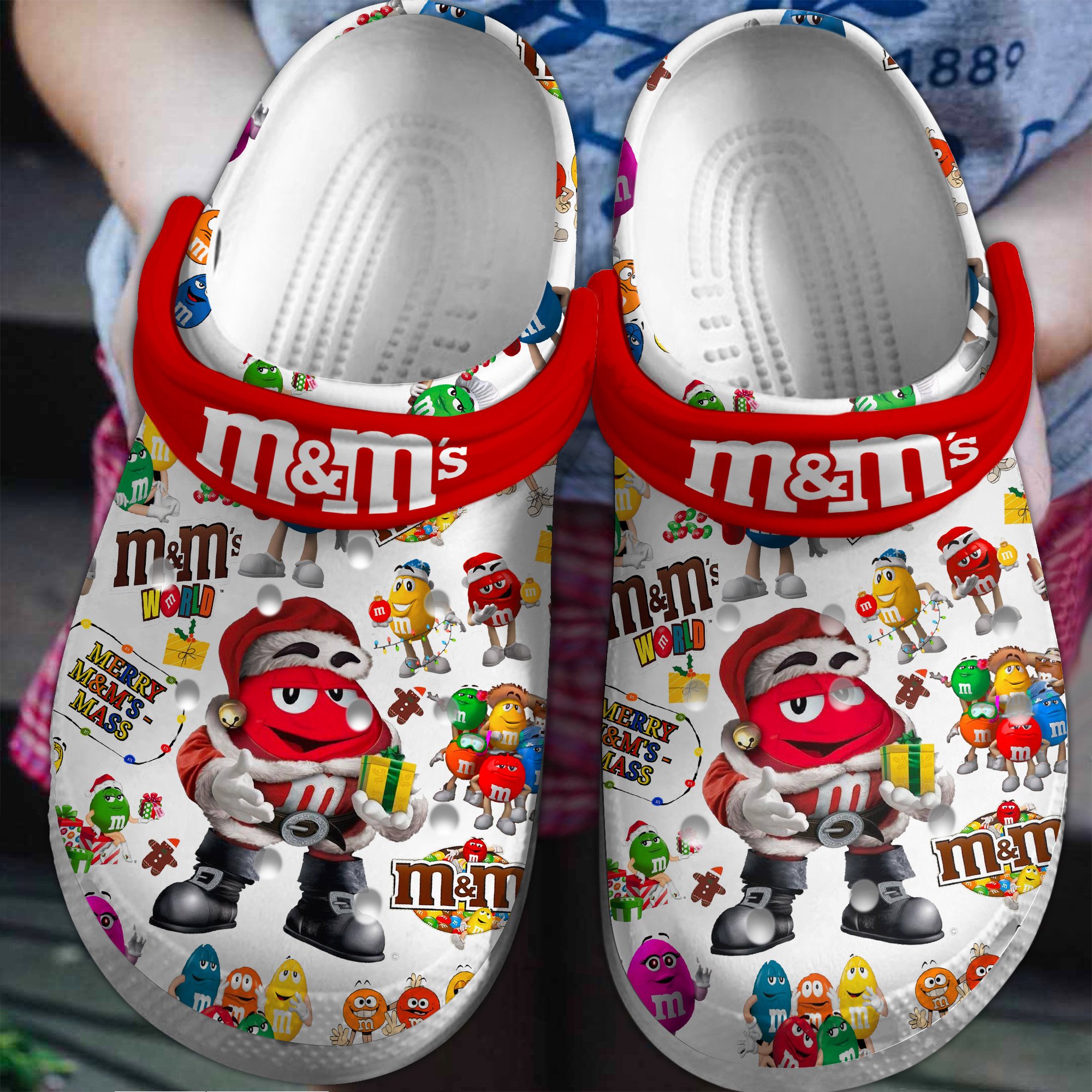 Footwearmerch M&M's Food Crocs Crocband Clogs Shoes Comfortable For Men Women and Kids