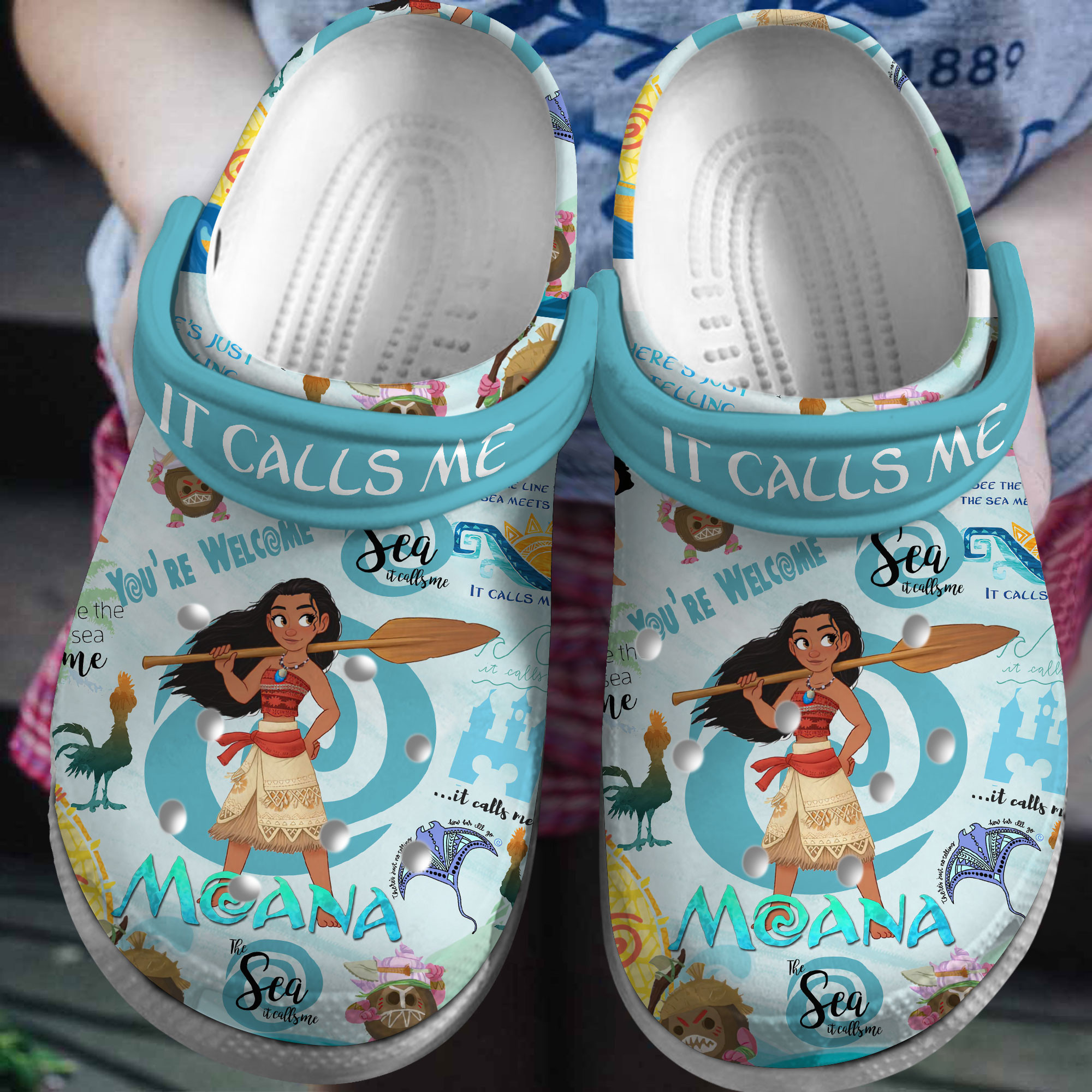 Footwearmerch Moana Cartoon Crocs Crocband Clogs Shoes Comfortable For Men Women and Kids