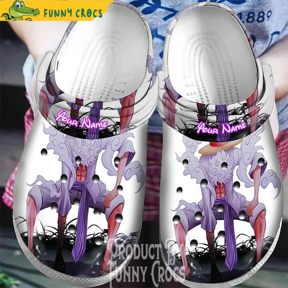 Footwearmerch Monkey D. Luffy Gear 5 One Piece Anime Crocs Crocband Clogs Shoes Comfortable For Men Women and Kids