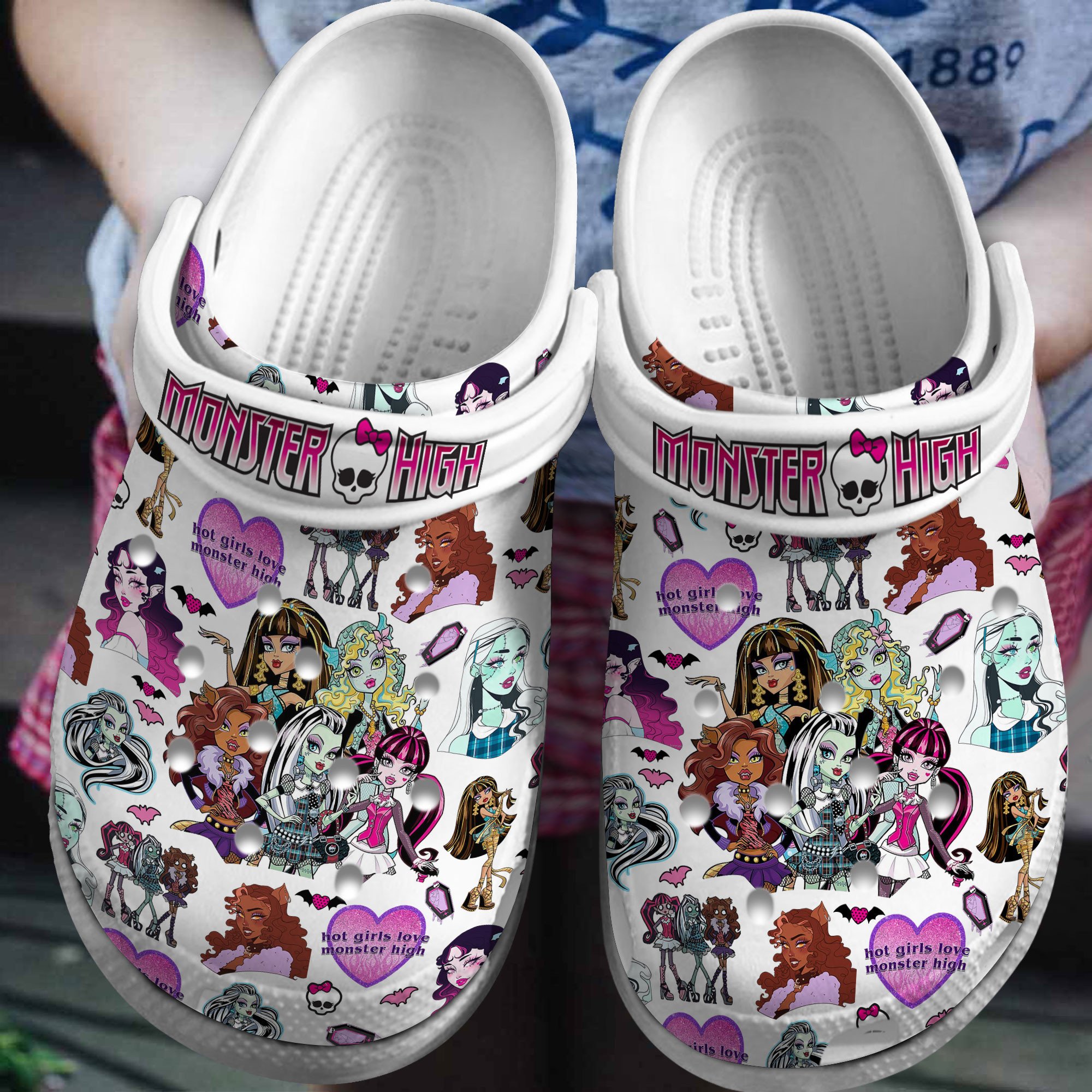 Footwearmerch Monster High TV Series Crocs Crocband Clogs Shoes Comfortable For Men Women and Kids