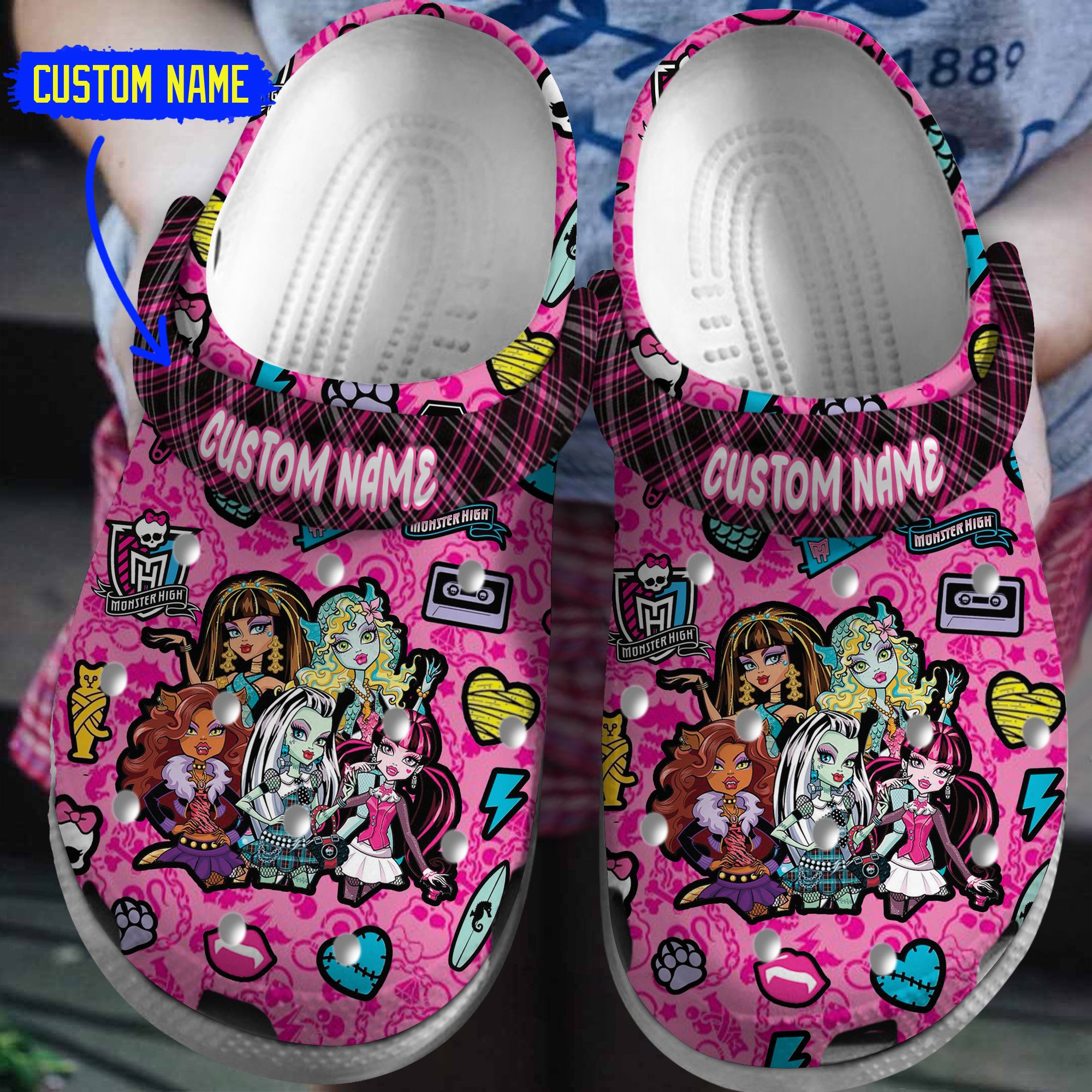 Footwearmerch Monster High TV Series Crocs Crocband Clogs Shoes Comfortable For Men Women and Kids
