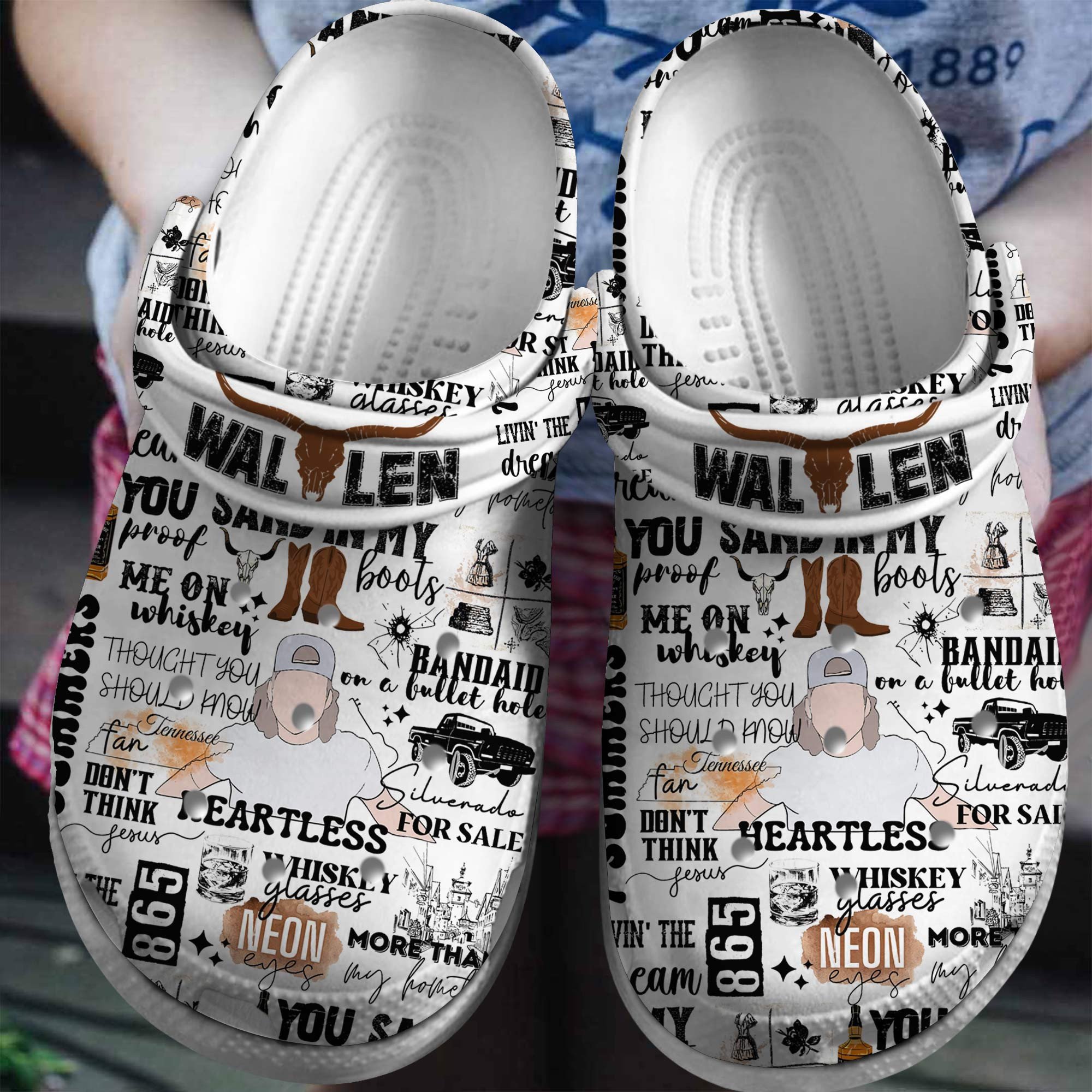 Footwearmerch Morgan Wallen Music Crocs Crocband Clogs Shoes Comfortable For Men Women and Kids