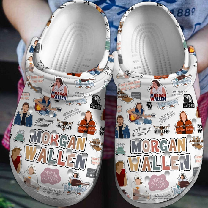 Footwearmerch Morgan Wallen Music Crocs Crocband Clogs Shoes Comfortable For Men Women and Kids