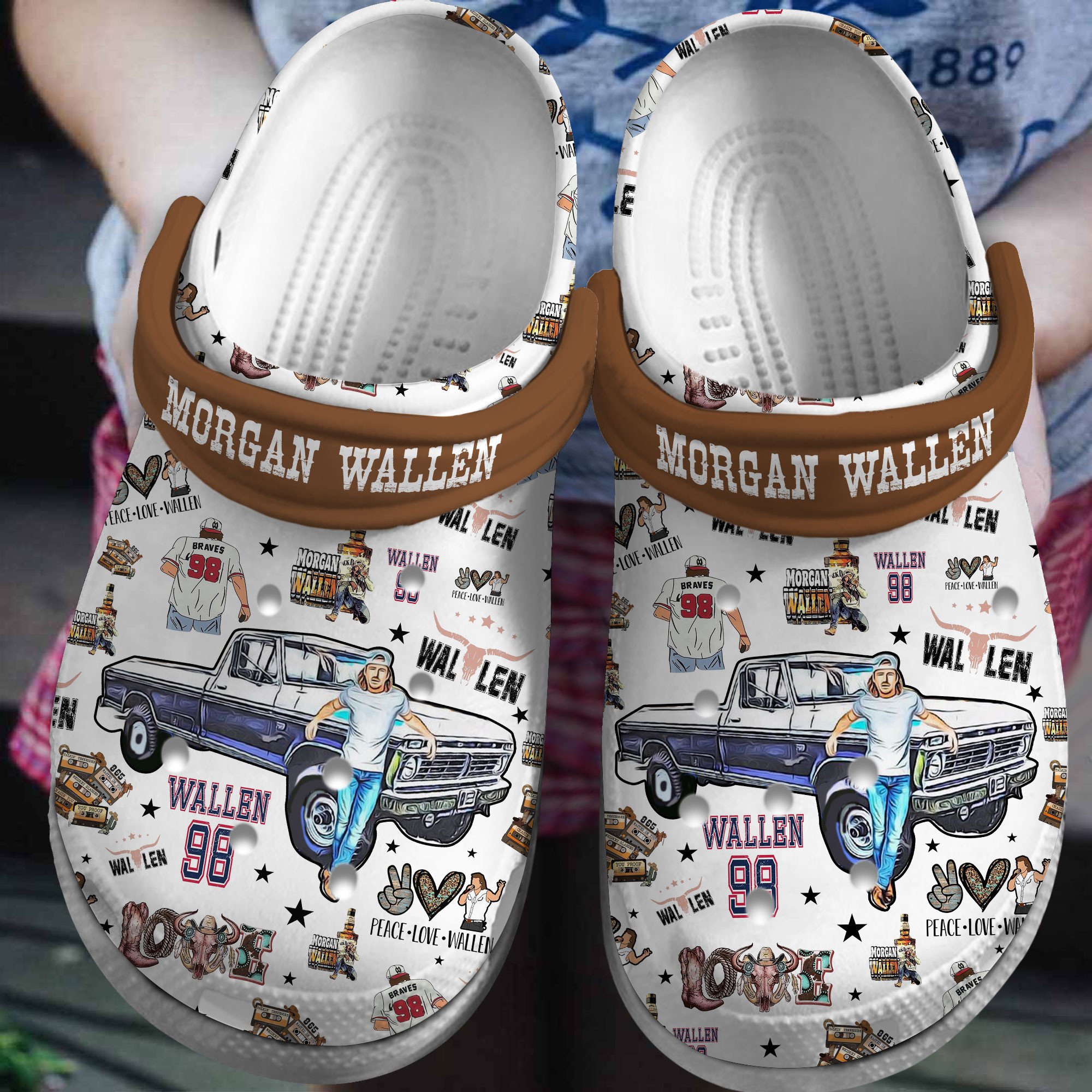 Footwearmerch Morgan Wallen Music Crocs Crocband Clogs Shoes Comfortable For Men Women and Kids