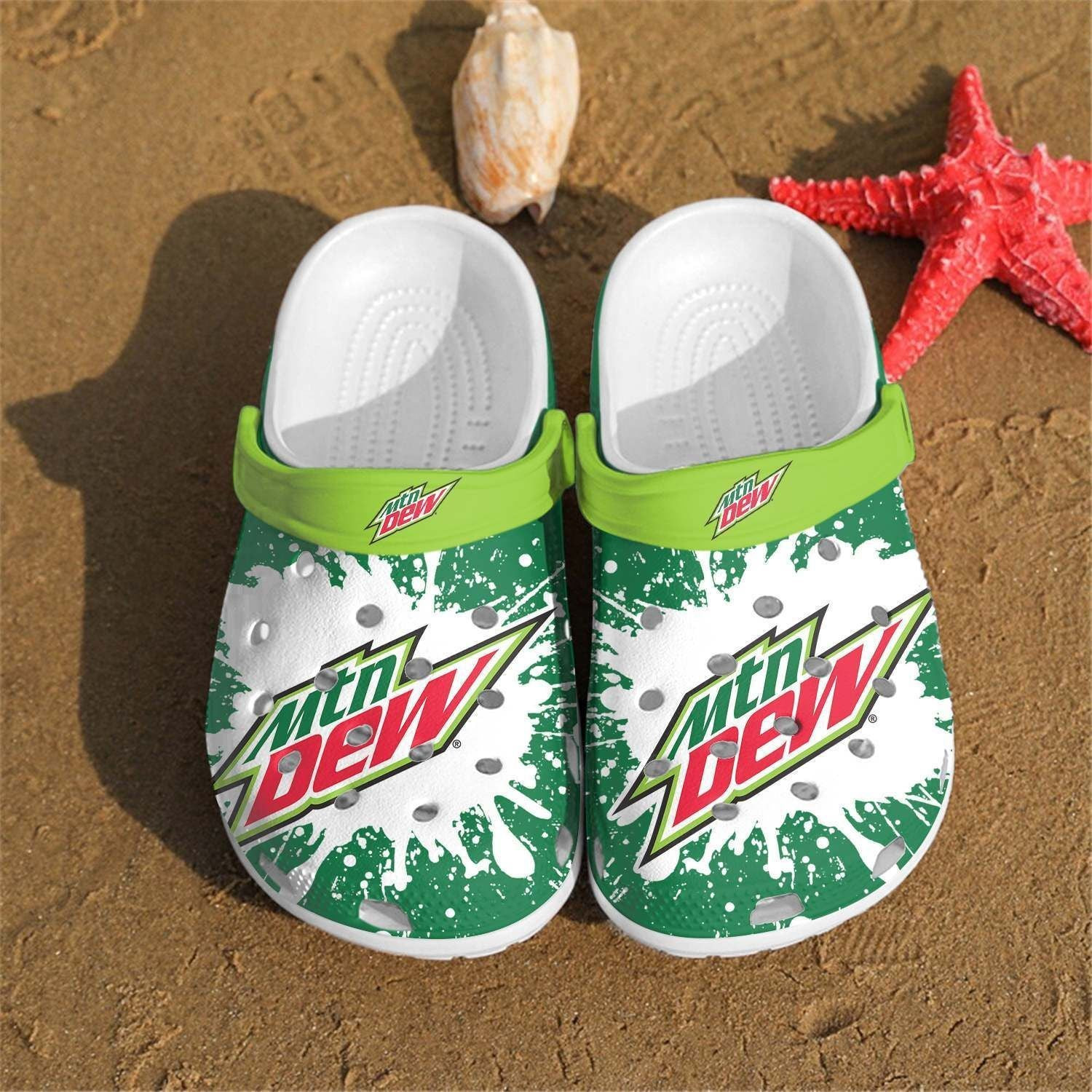 Footwearmerch Mountain Dew Crocs Clogs Shoes Comfortable Crocband For Men Women