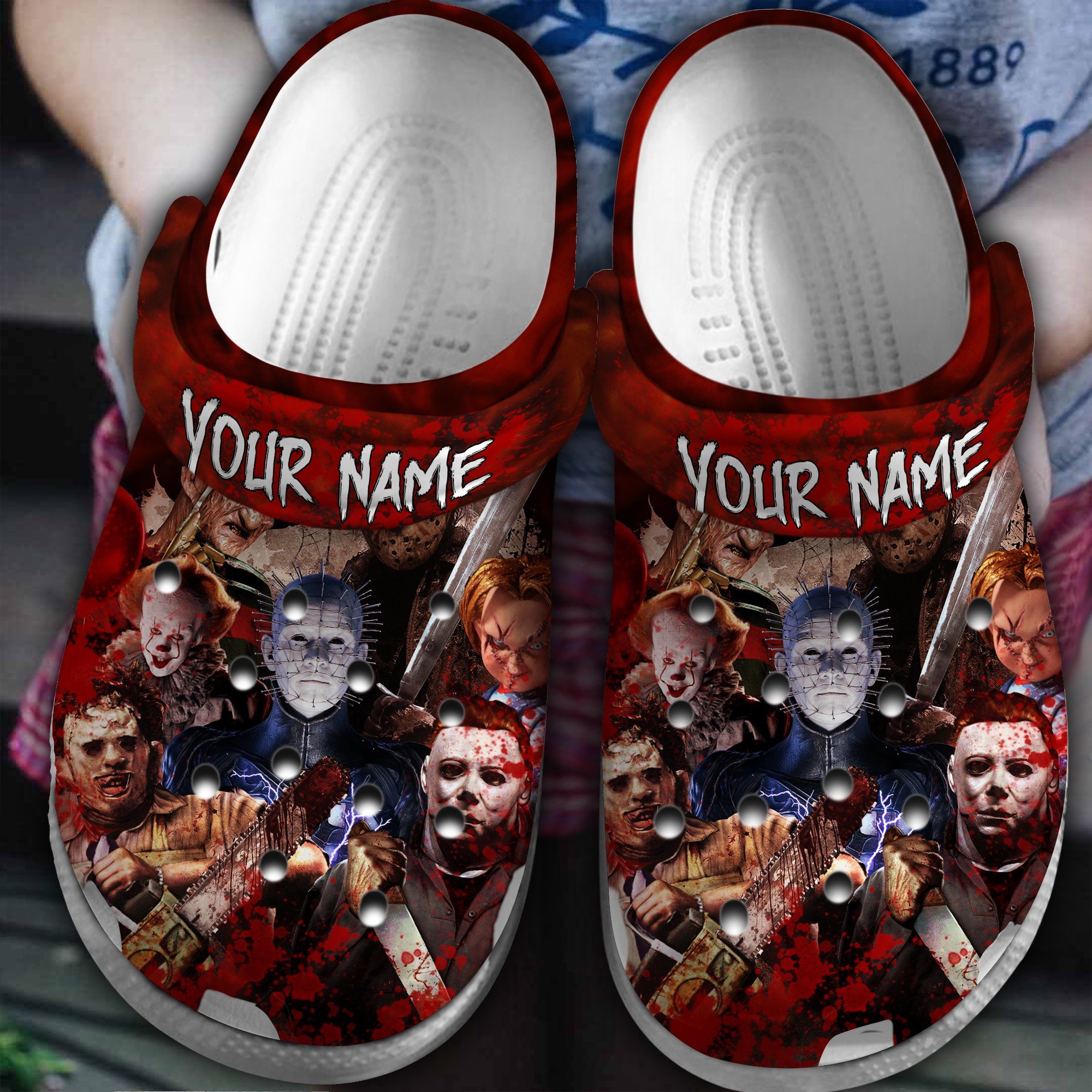 Footwearmerch Movie Halloween Crocs Crocband Clogs Shoes Comfortable For Men Women and Kids