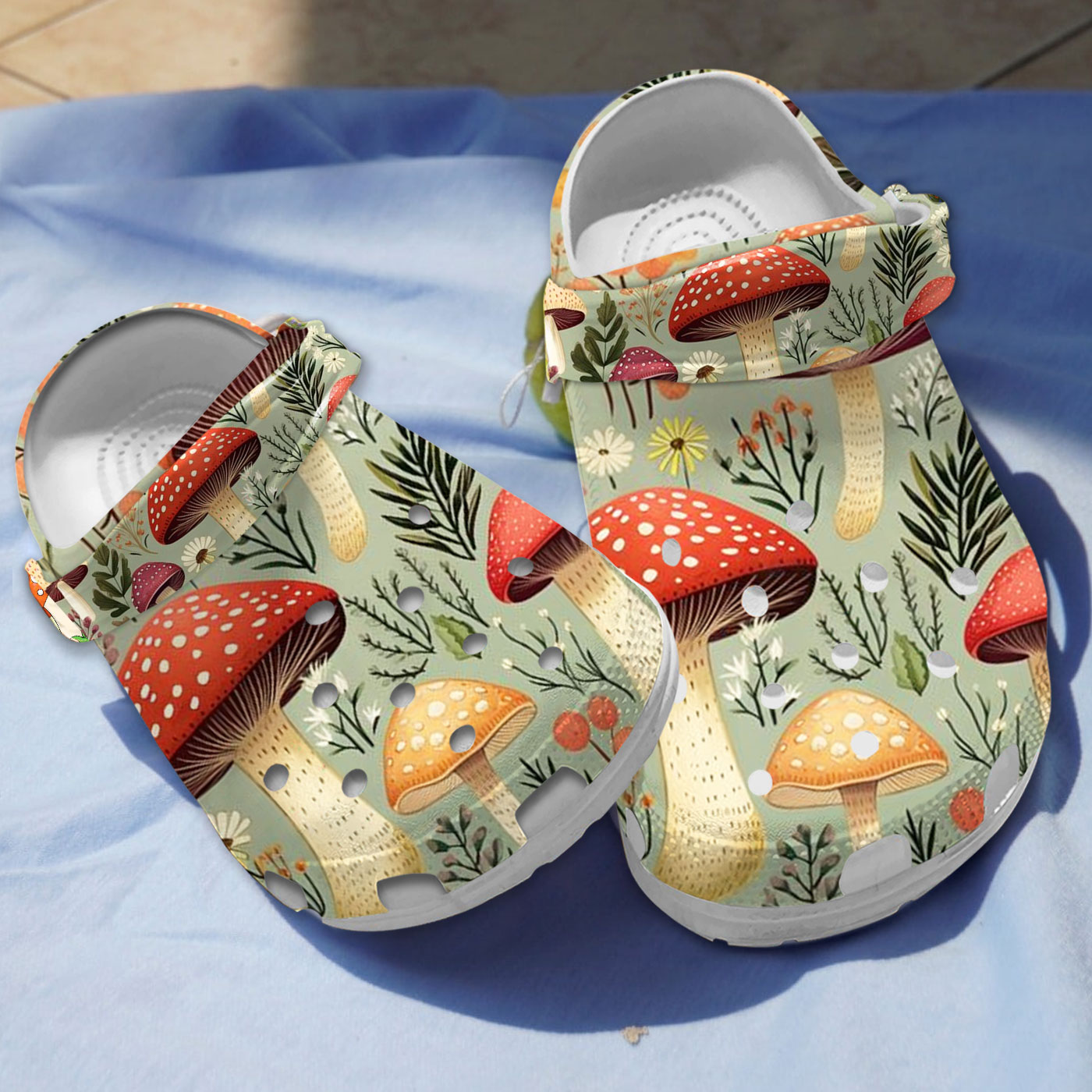 Footwearmerch Mushroom Crocs Crocband Clogs Shoes Comfortable For Men Women and Kids