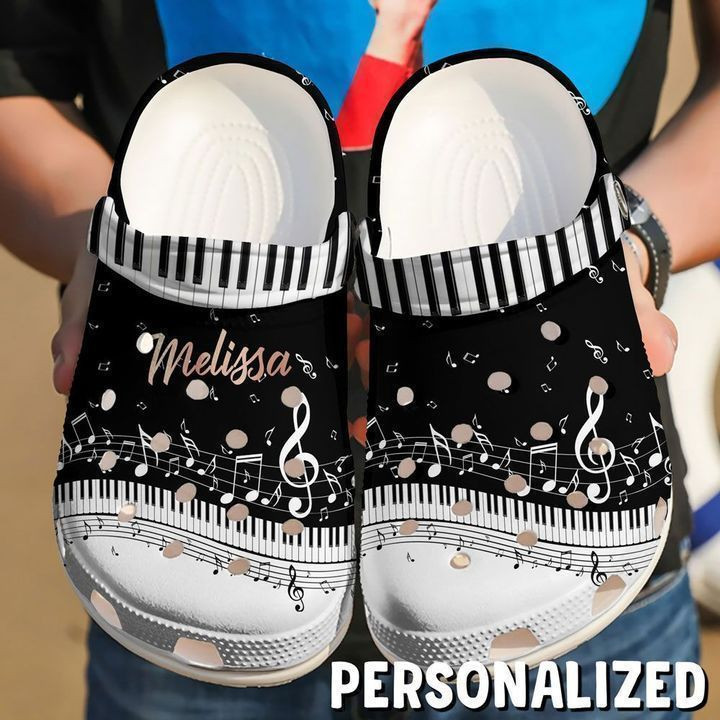 Footwearmerch Music Personalized Piano Sheet Classic Clogs Shoes