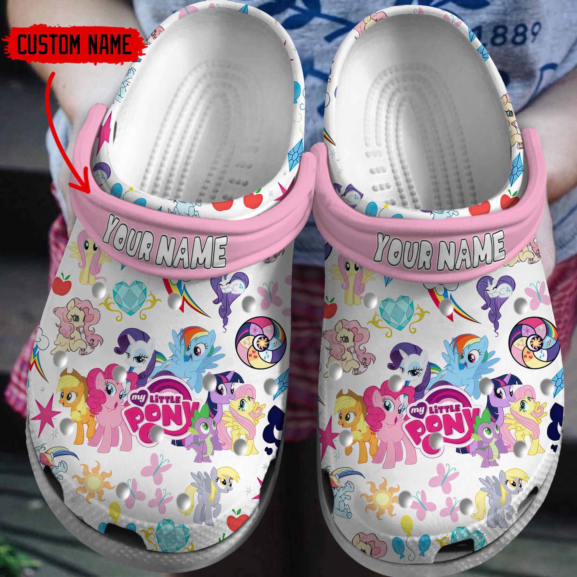 Footwearmerch My Little Pony Cartoon Crocs Crocband Clogs Shoes Comfortable For Men Women and Kids