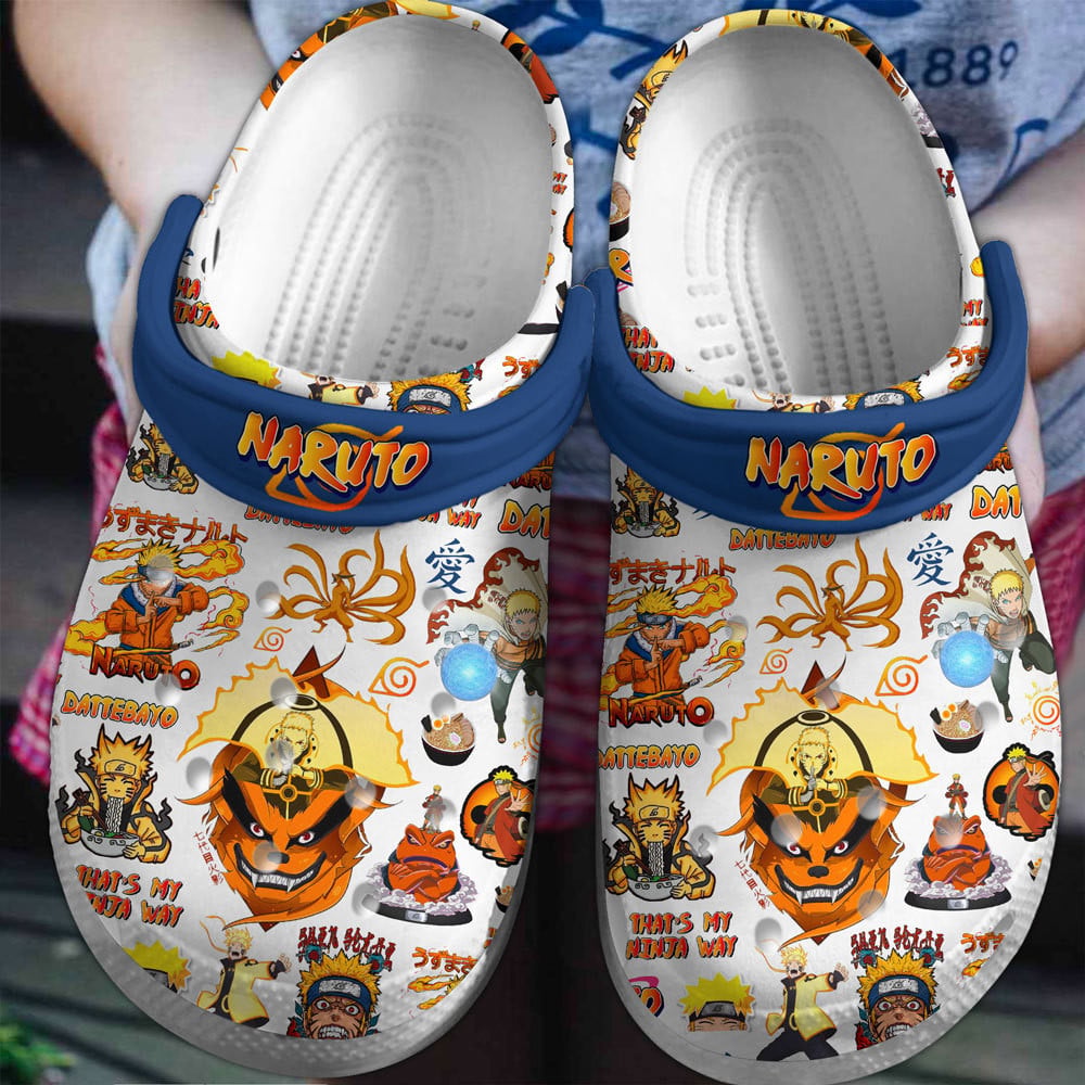 Footwearmerch Naruto Anime Cartoon Premium Crocs Crocband Clogs Shoes Comfortable For Men Women and Kids