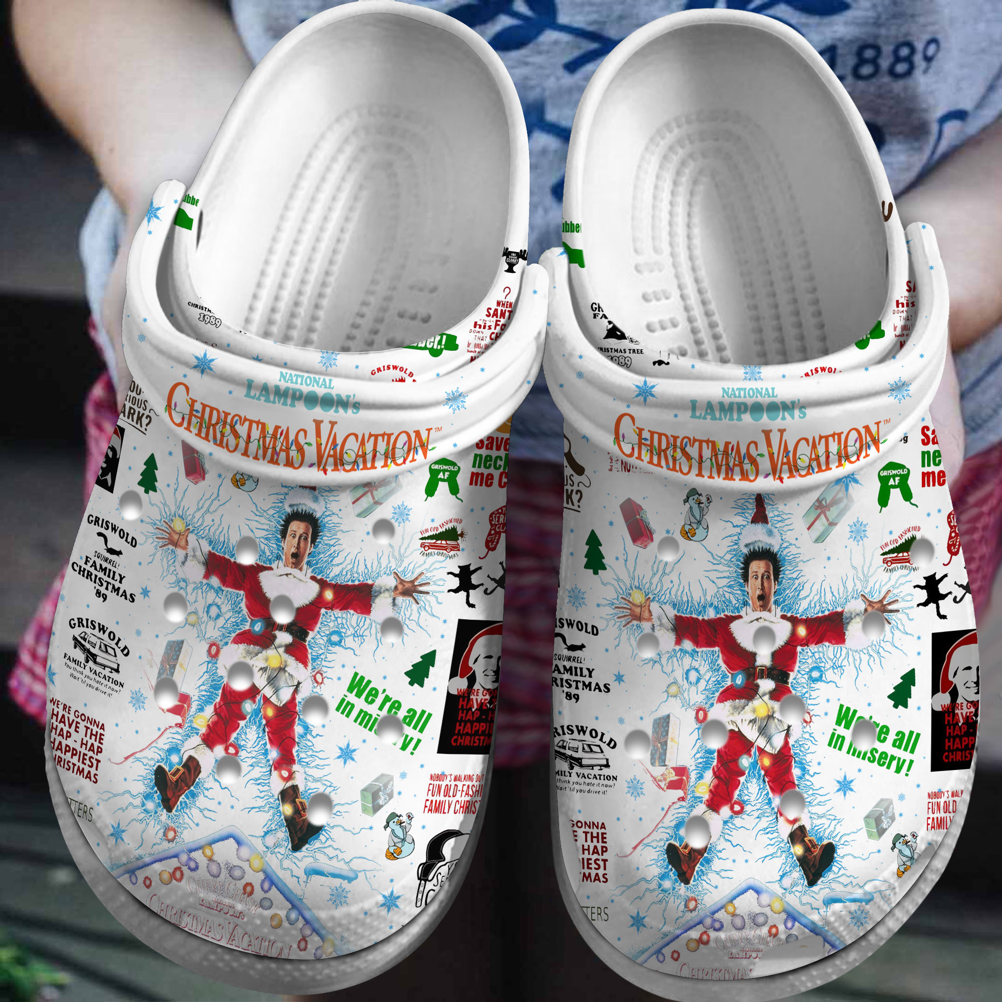 Footwearmerch National Lampoon's Christmas Vacation Movie Crocs Crocband Clogs Shoes Comfortable For Men Women and Kids