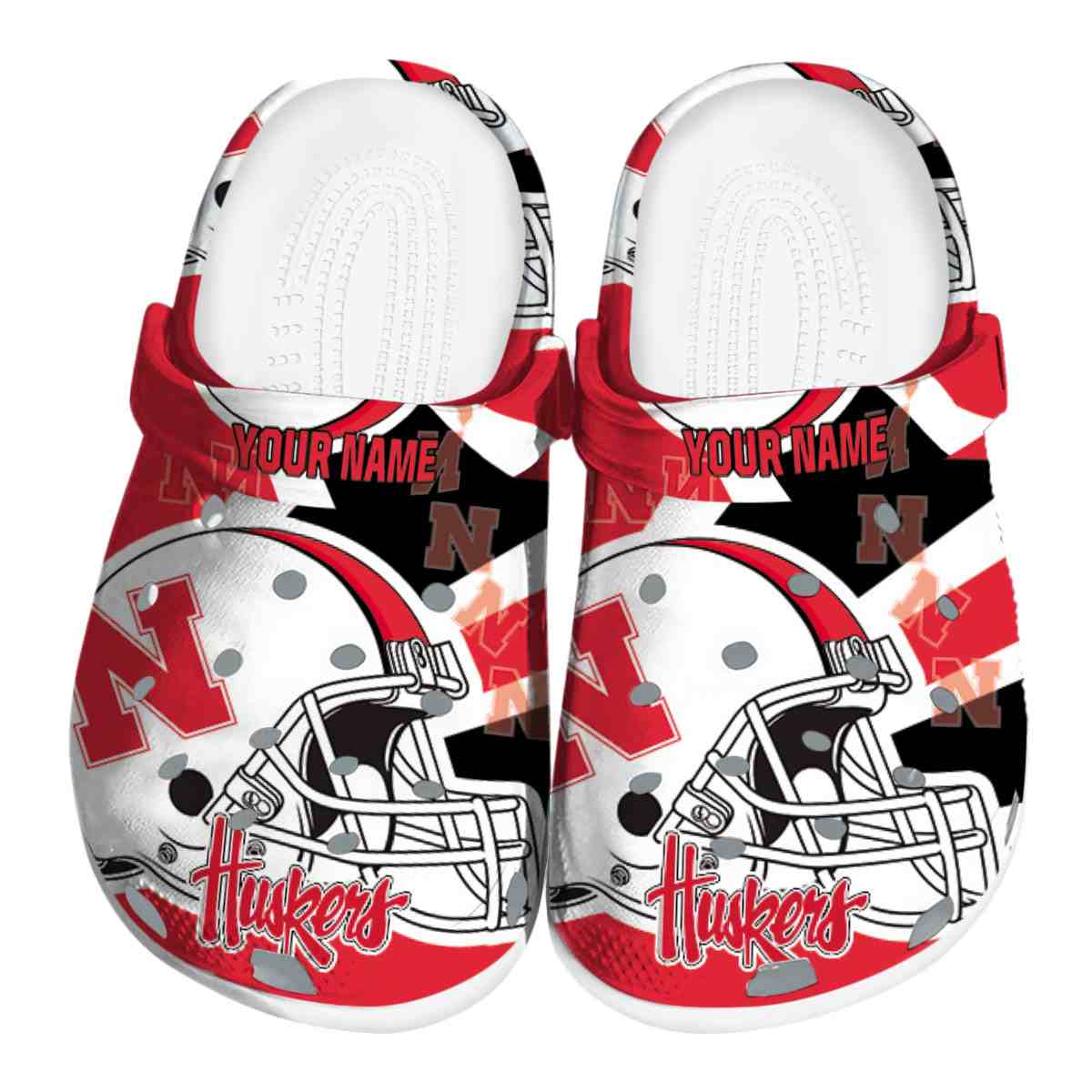 Footwearmerch Nebraska Cornhuskers NCAA Sport Crocs Crocband Clogs Shoes Comfortable For Men Women and Kids