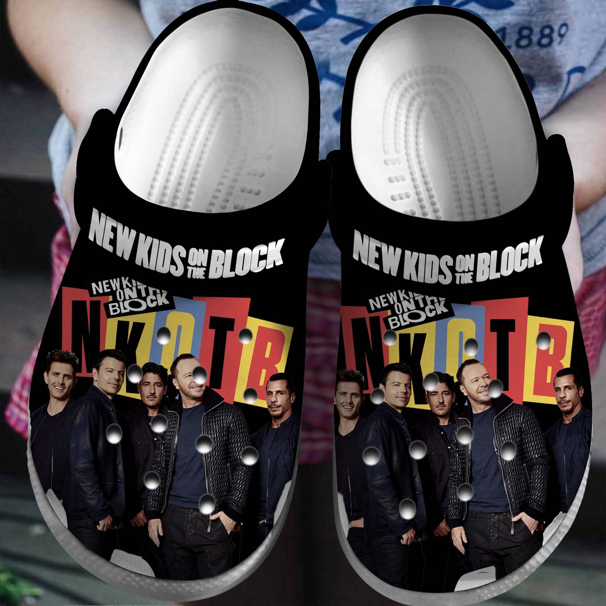 Footwearmerch New Kids on the Block Music Crocs Crocband Clogs Shoes Comfortable For Men Women and Kids