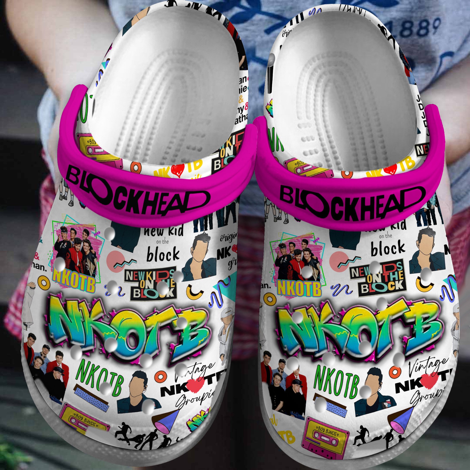 Footwearmerch New Kids on the Block NKOTB Band Music Crocs Crocband Clogs Shoes Comfortable For Men Women and Kids