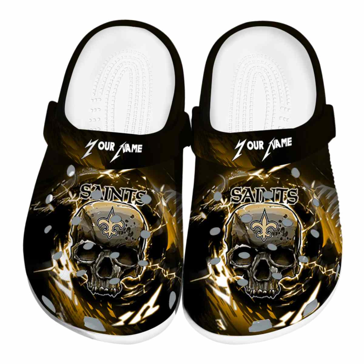 Footwearmerch New Orleans Saints NFL Sport Crocs Crocband Clogs Shoes Comfortable For Men Women and Kids