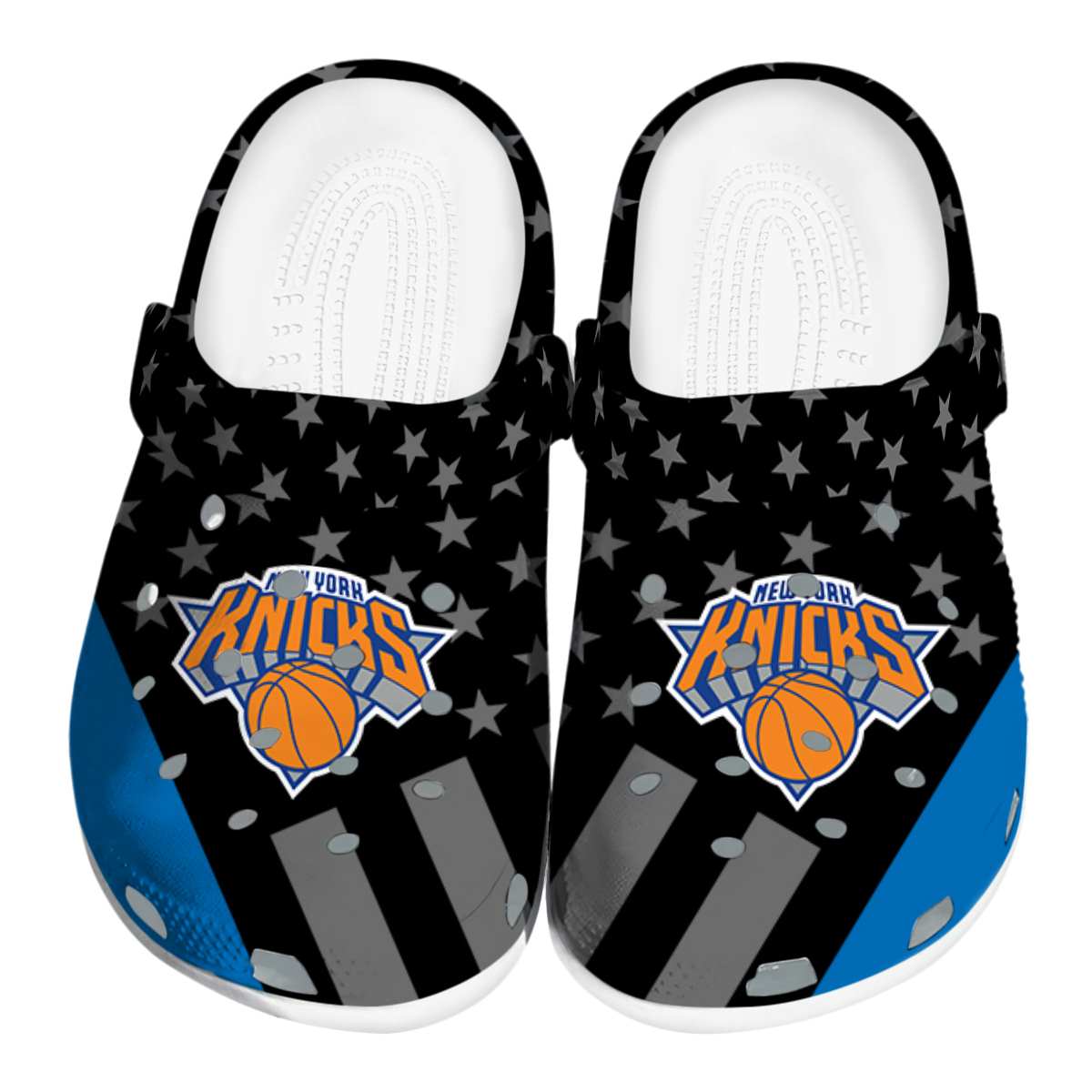 Footwearmerch New York Knicks NBA Sport Crocs Crocband Clogs Shoes Comfortable For Men Women and Kids