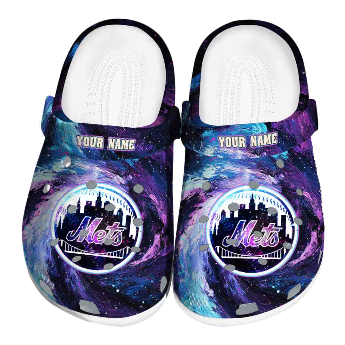 Footwearmerch New York Mets MLB Sport Crocs Crocband Clogs Shoes Comfortable For Men Women and Kids