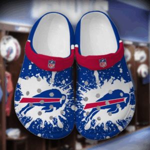 Footwearmerch NFL Buffalo Bills Football Crocs Shoes Clogs Comfortable Crocband For Men Women