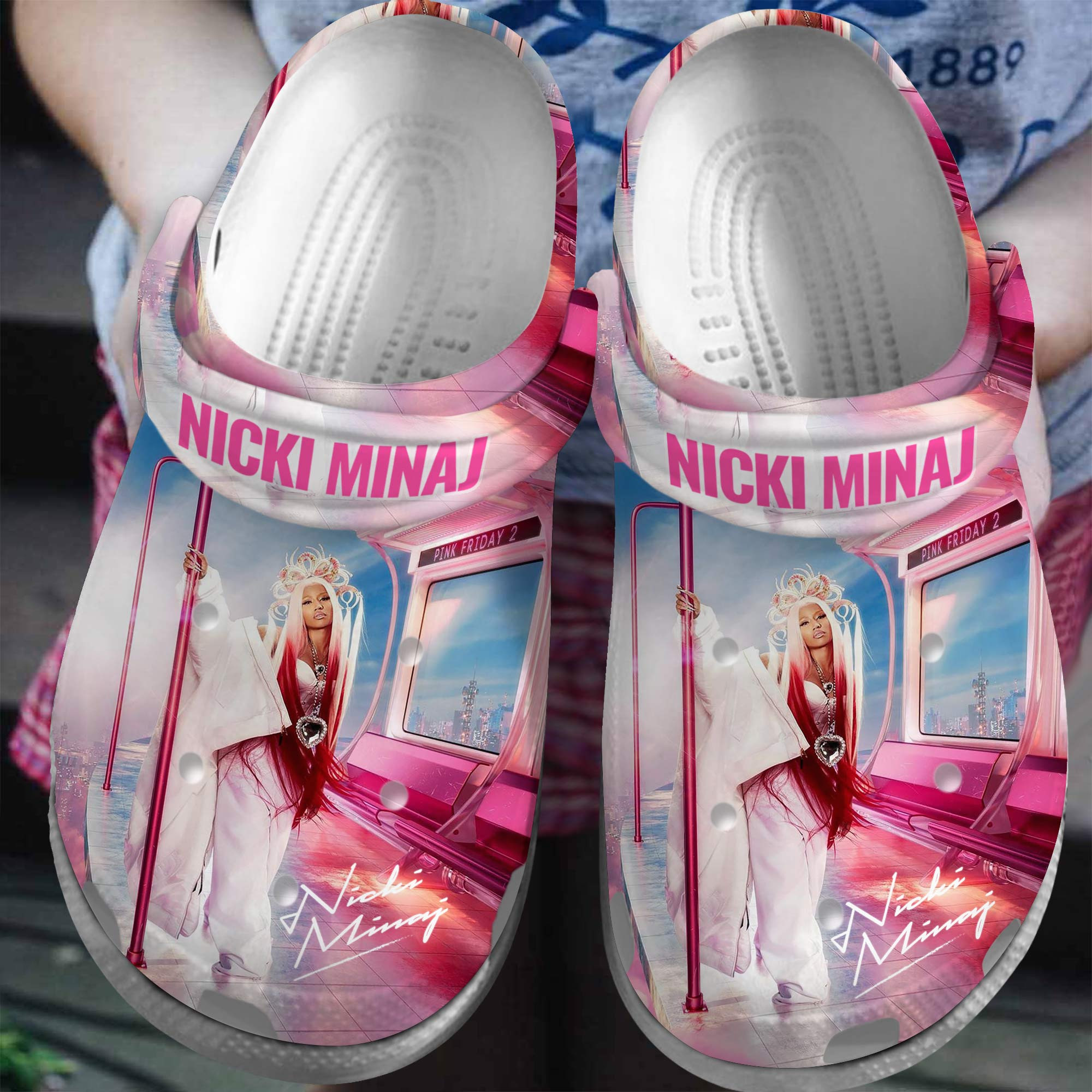 Footwearmerch Nicki Minaj Music Crocs Crocband Clogs Shoes Comfortable For Men Women and Kids