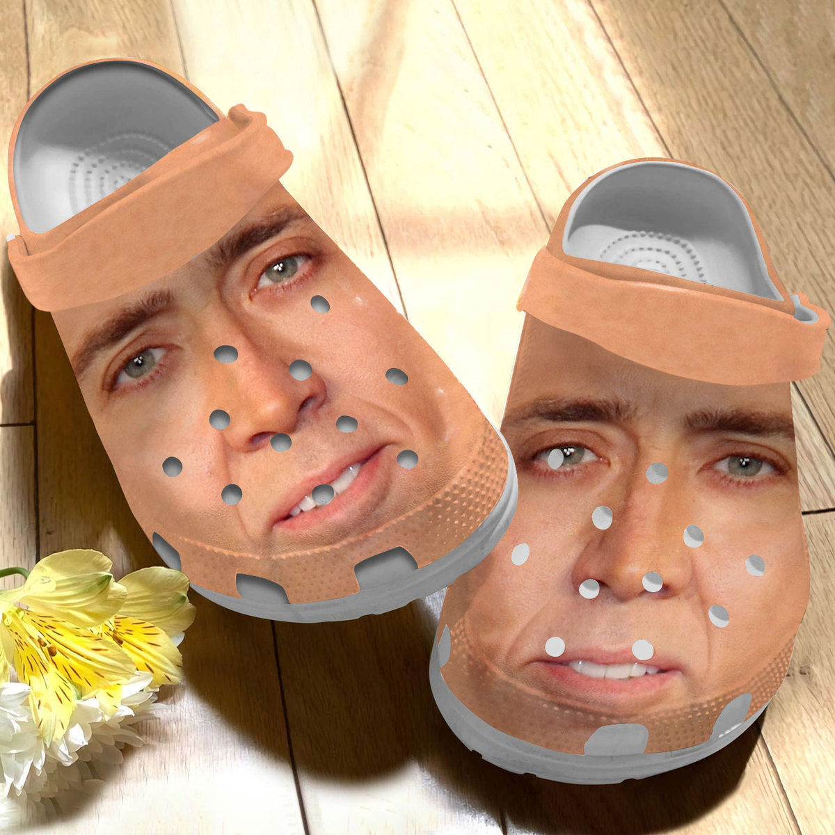Footwearmerch Nicolas Cage Actor Crocs Crocband Clogs Shoes Comfortable For Men Women and Kids