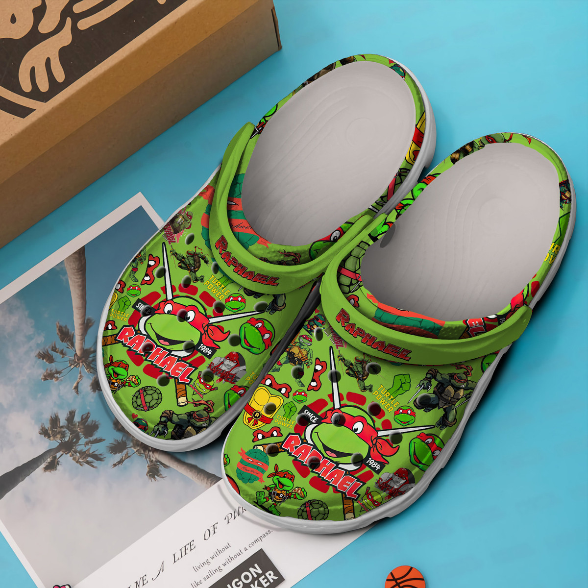 Footwearmerch Teenage Mutant Ninja Turtles (RAPHAEL) Cartoon Crocs Crocband Clogs Shoes For Men Women and Kids