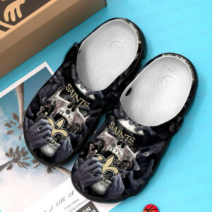 Footwearmerch NO Saints Crocband Skull Clog Shoes
