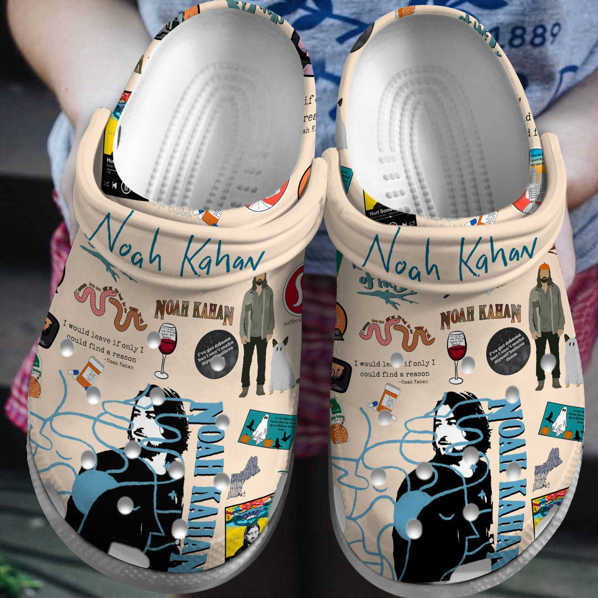 Footwearmerch Noah Kahan Music Crocs Crocband Clogs Shoes Comfortable For Men Women and Kids