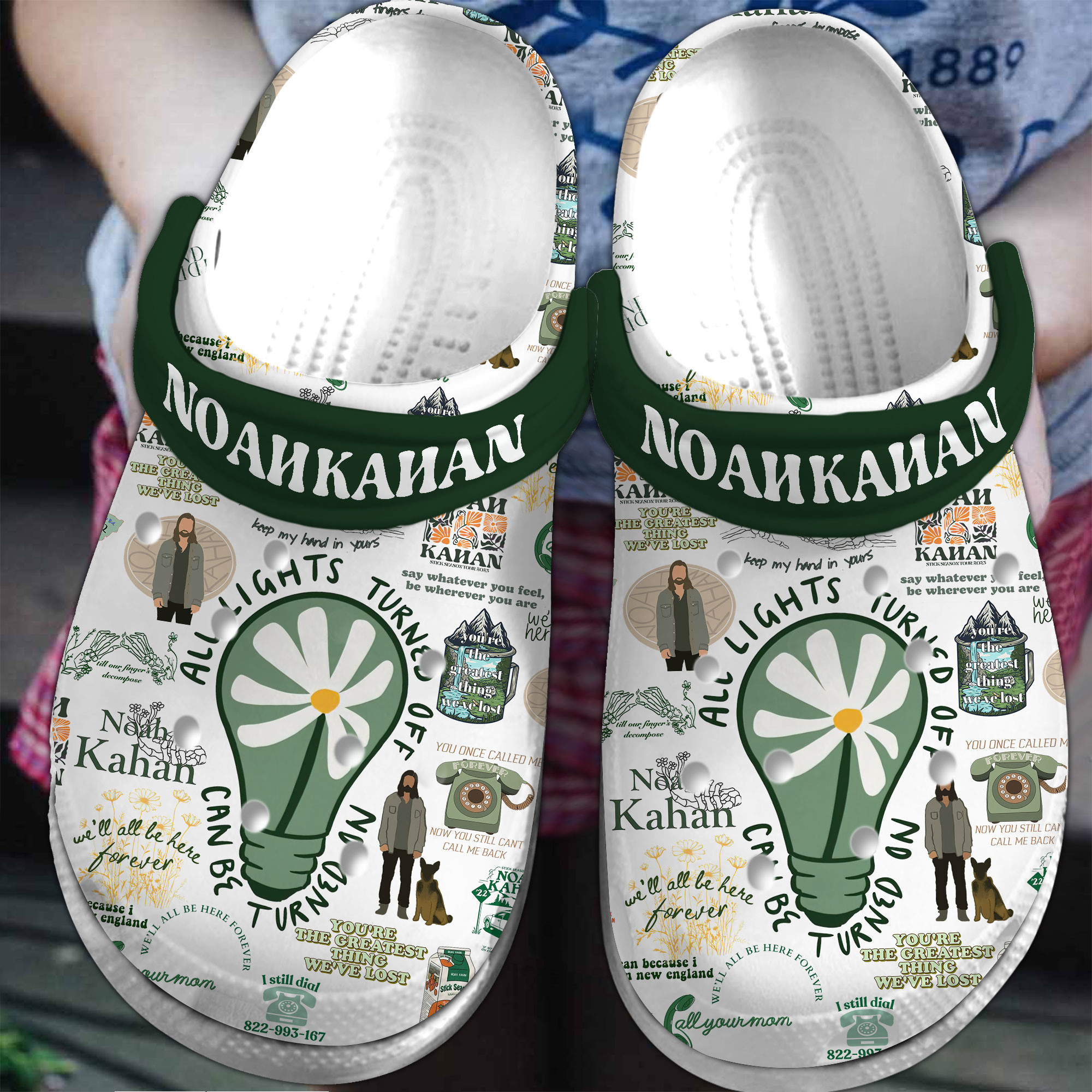 Footwearmerch Noah Kahan Music Crocs Crocband Clogs Shoes Comfortable For Men Women and Kids