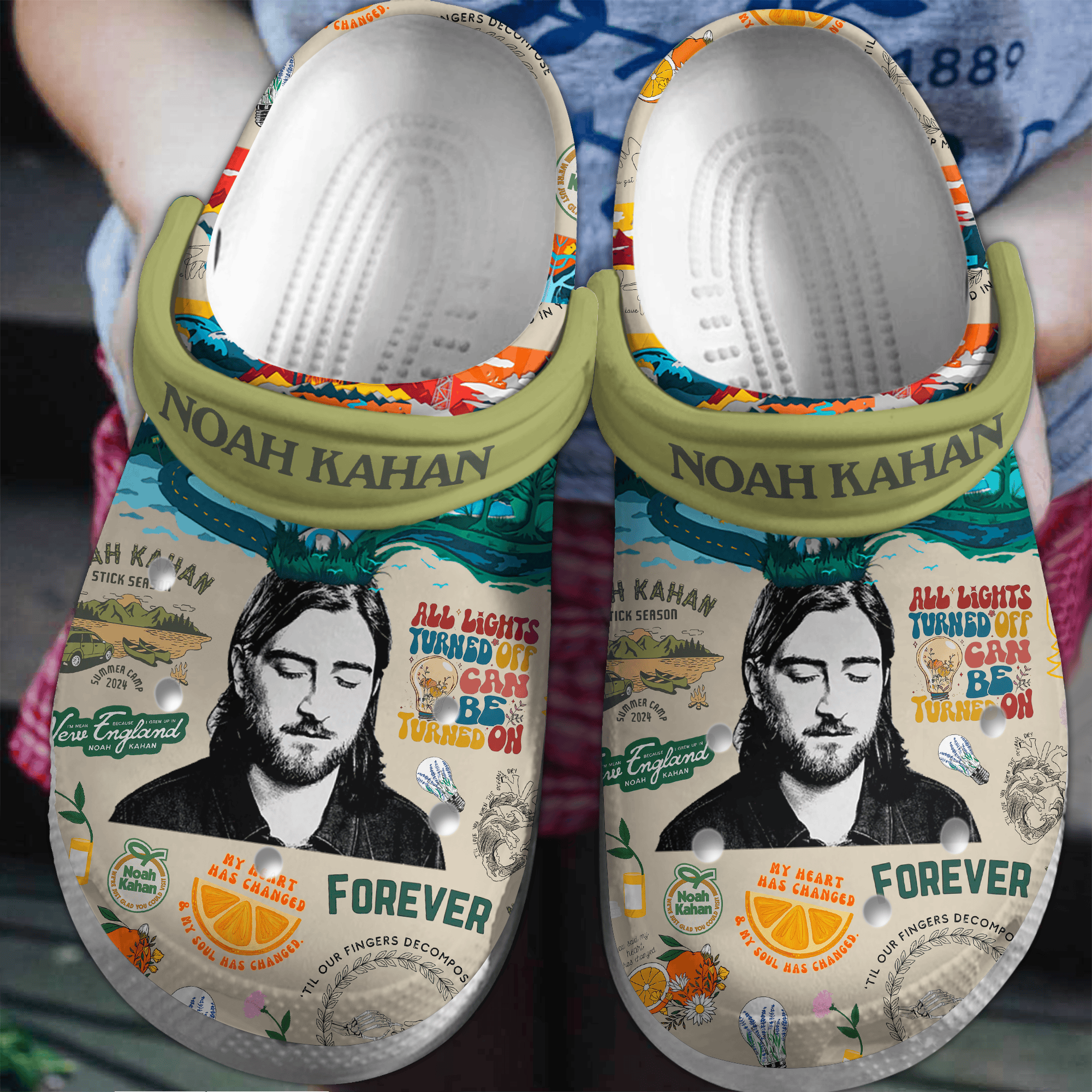 Footwearmerch Noah Kahan Music Crocs Crocband Clogs Shoes Comfortable For Men Women and Kids