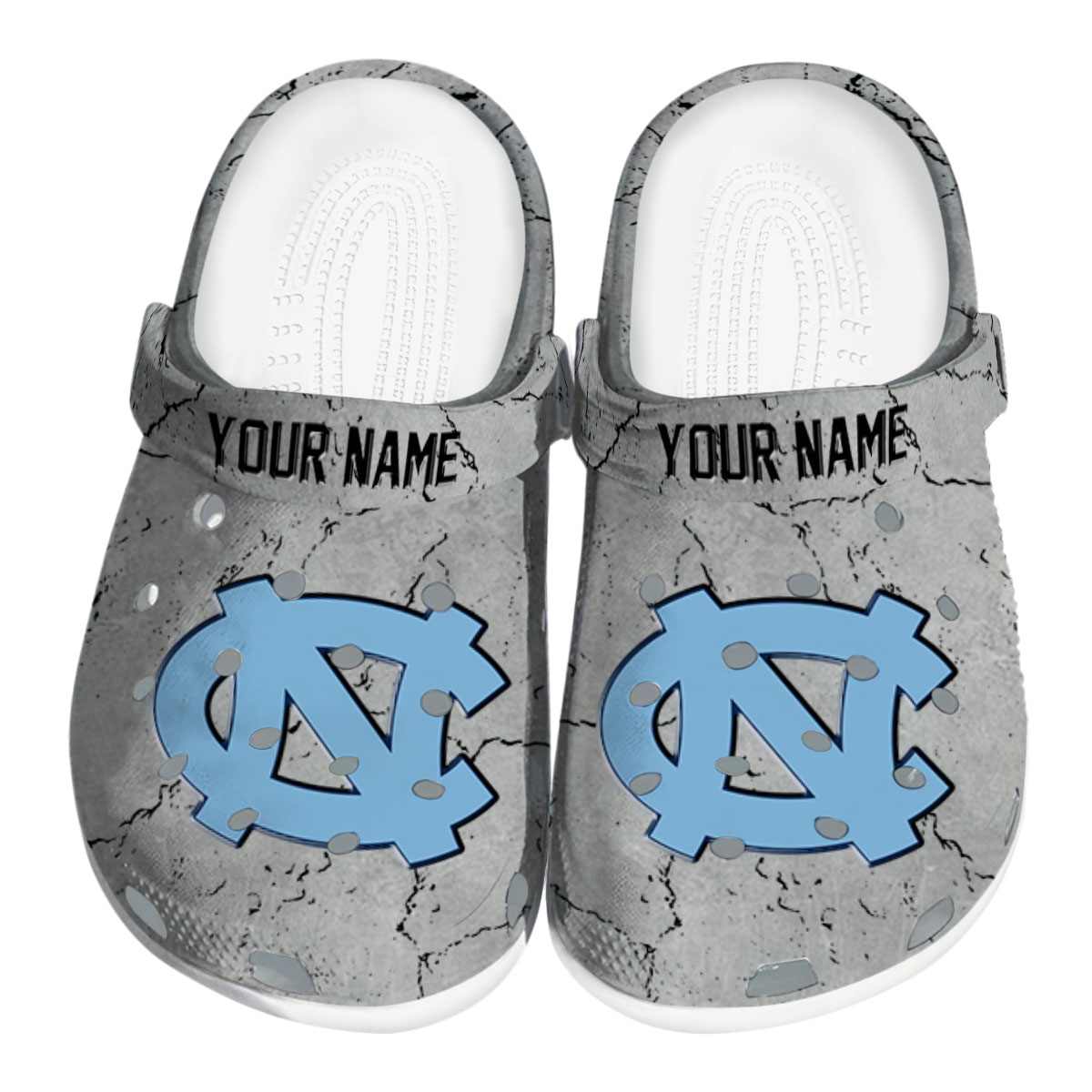 Footwearmerch North Carolina Tar Heels NCAA Sport Crocs Crocband Clogs Shoes Comfortable For Men Women and Kids