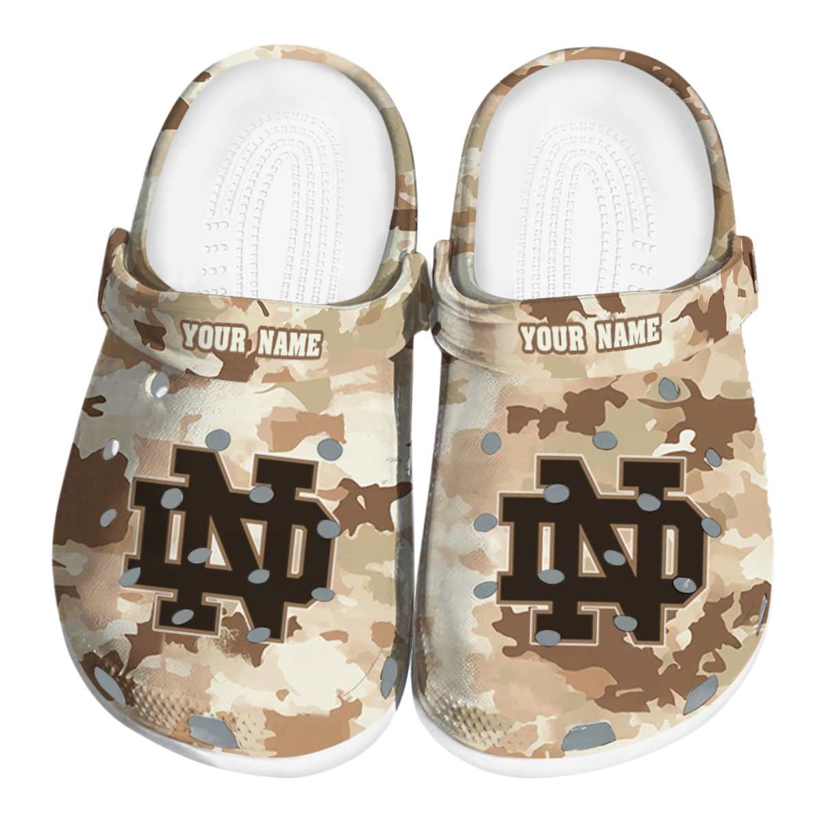 Footwearmerch Notre Dame Fighting Irish NCAA Sport Crocs Crocband Clogs Shoes Comfortable For Men Women and Kids