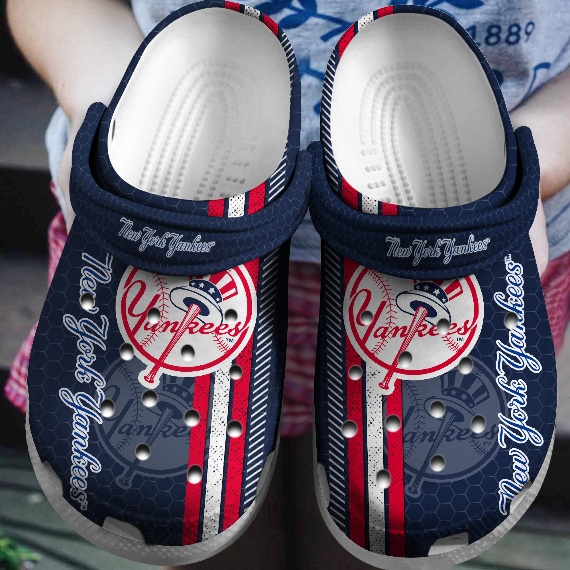 Footwearmerch NY Yankees Clog Shoes Custom Name