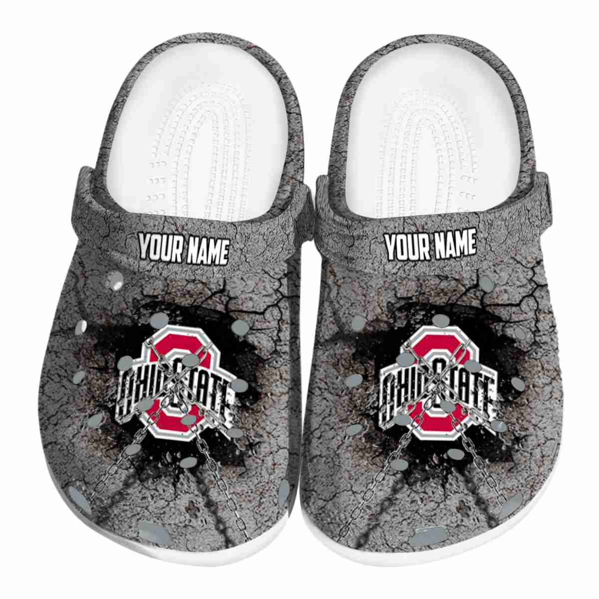 Footwearmerch Ohio State Buckeyes NCAA Sport Crocs Crocband Clogs Shoes Comfortable For Men Women and Kids