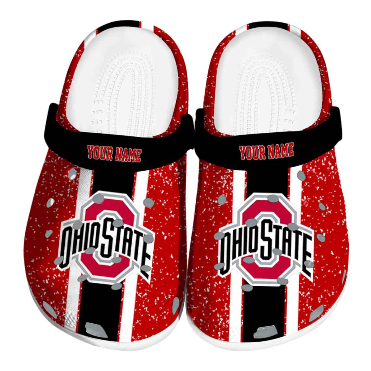 Footwearmerch Ohio State Buckeyes NCAA Sport Crocs Crocband Clogs Shoes Comfortable For Men Women and Kids