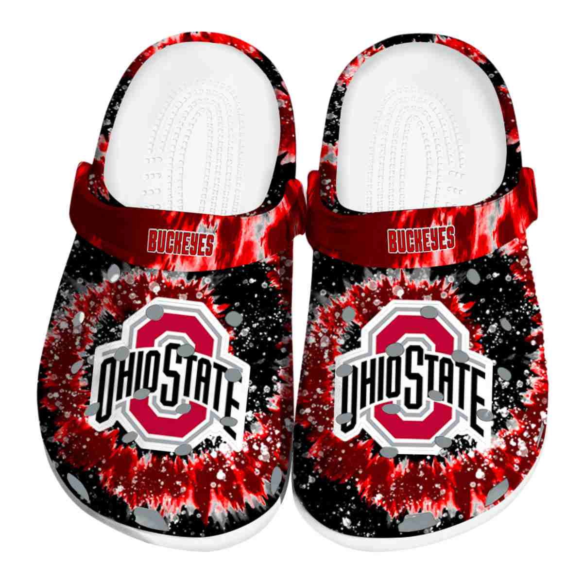 Footwearmerch Ohio State Buckeyes NCAA Sport Crocs Crocband Clogs Shoes Comfortable For Men Women and Kids