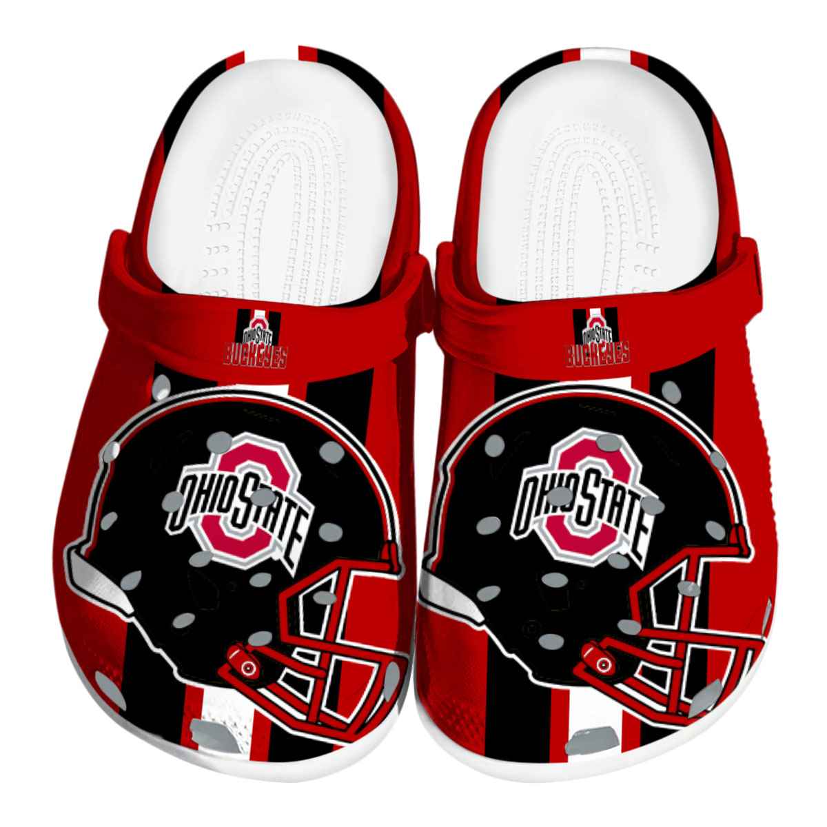 Footwearmerch Ohio State Buckeyes NCAA Sport Crocs Crocband Clogs Shoes Comfortable For Men Women and Kids