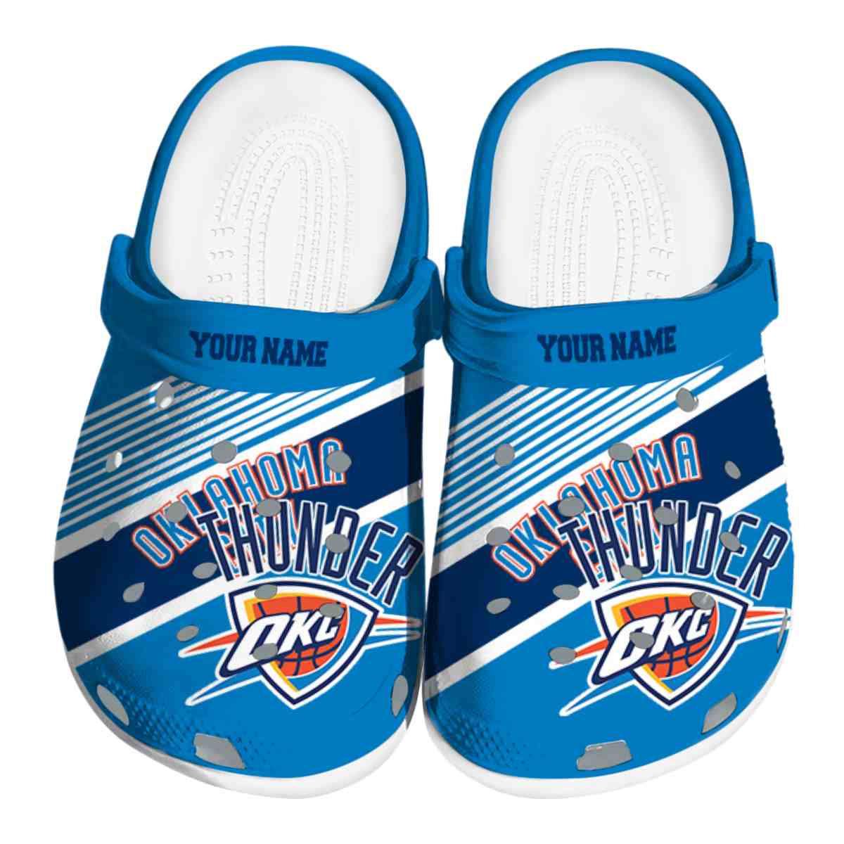Footwearmerch Oklahoma City Thunder NBA Sport Crocs Crocband Clogs Shoes Comfortable For Men Women and Kids