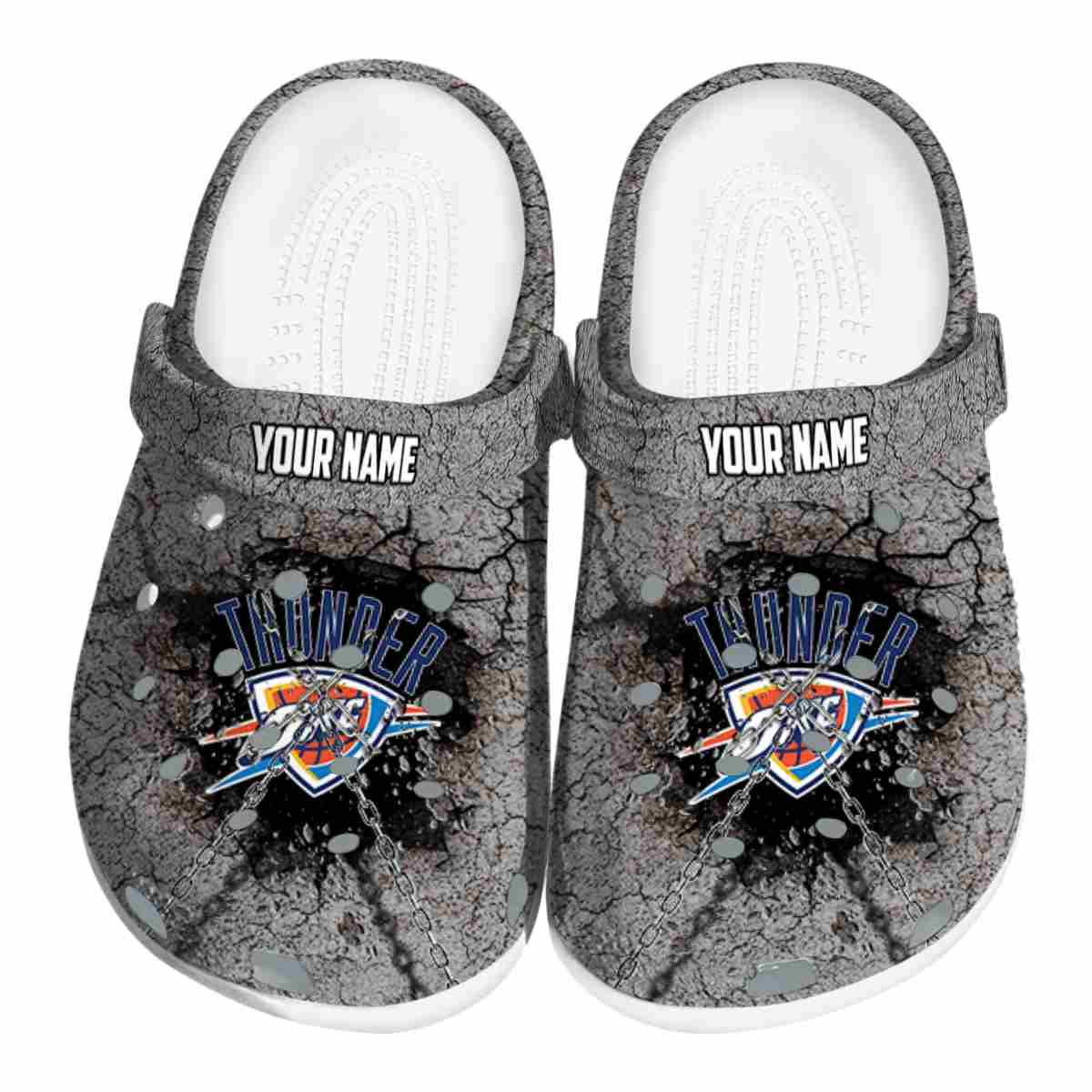 Footwearmerch Oklahoma City Thunder NBA Sport Crocs Crocband Clogs Shoes Comfortable For Men Women and Kids