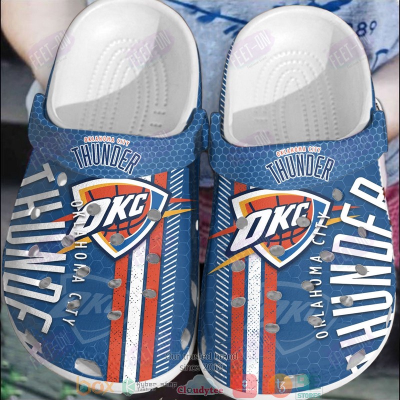 Footwearmerch Oklahoma City Thunder NBA Sport Crocs Crocband Clogs Shoes Comfortable For Men Women and Kids