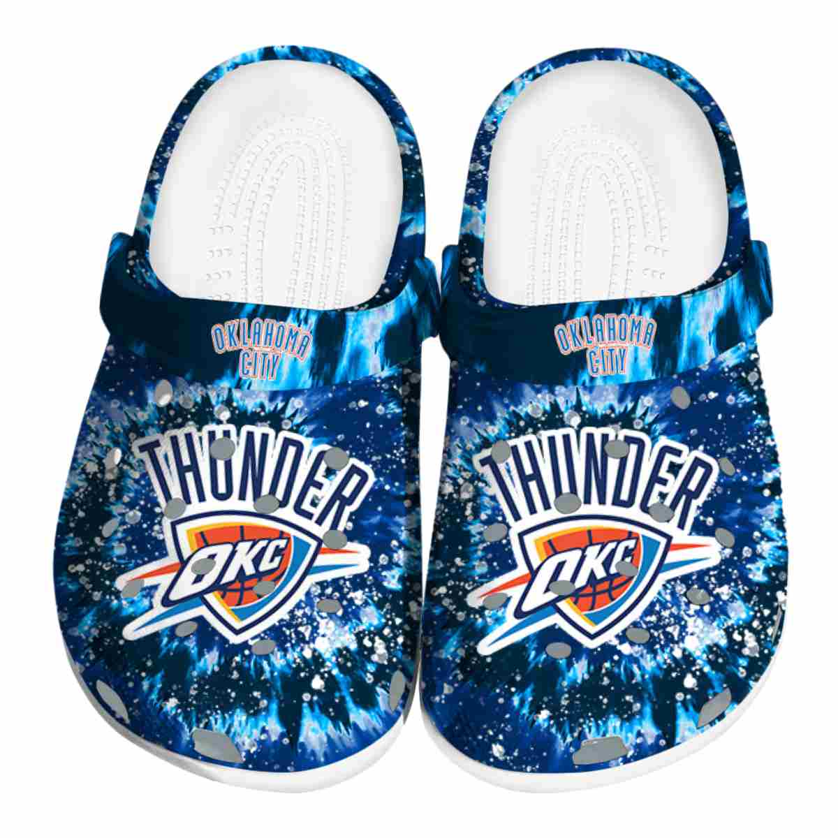 Footwearmerch Oklahoma City Thunder NBA Sport Crocs Crocband Clogs Shoes Comfortable For Men Women and Kids
