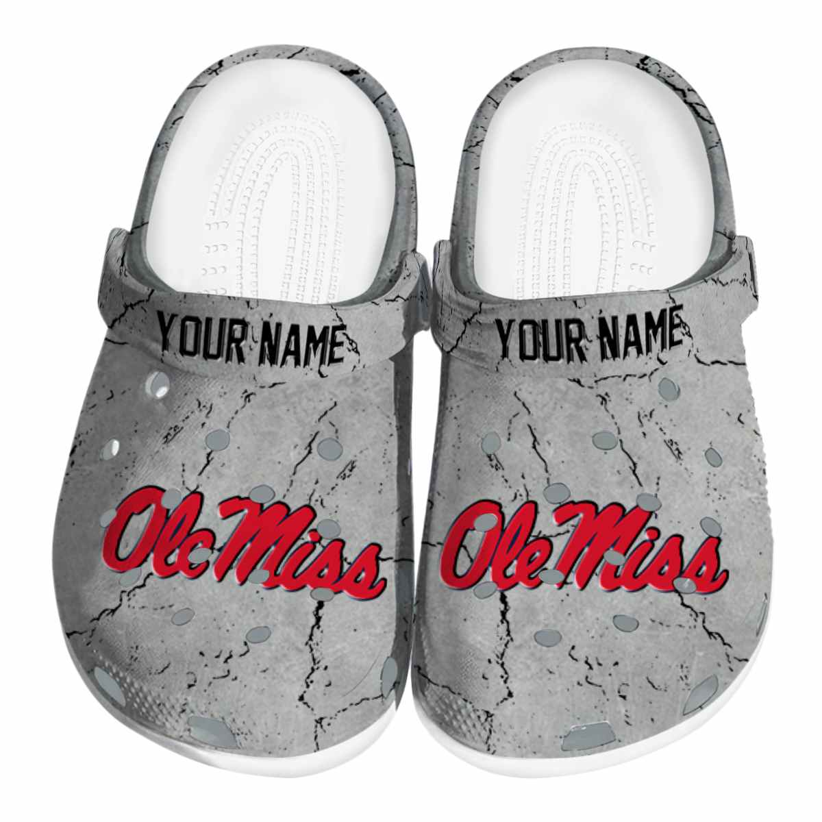 Footwearmerch Ole Miss Rebels NCAA Sport Crocs Crocband Clogs Shoes Comfortable For Men Women and Kids