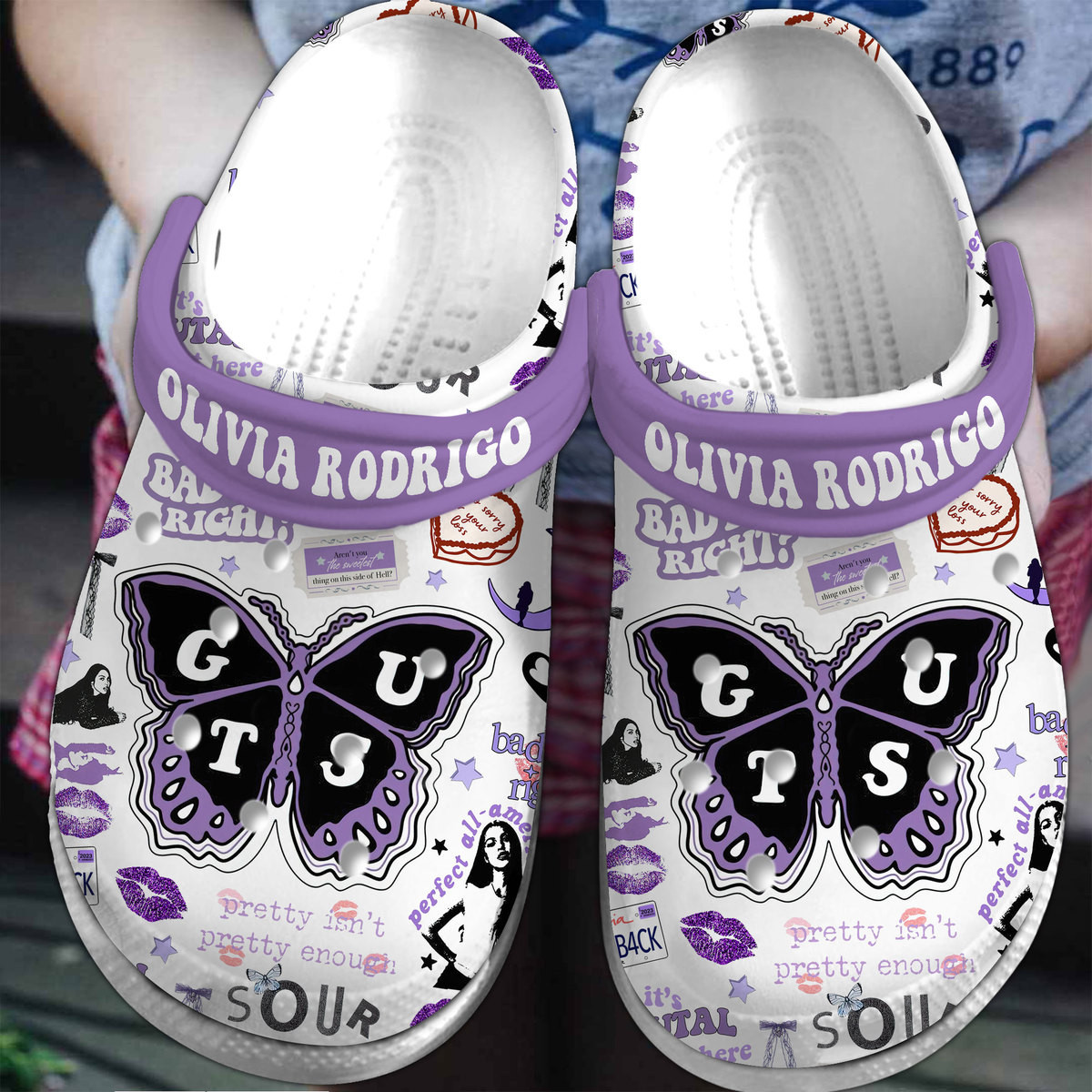 Footwearmerch Olivia Rodrigo Music Crocs Crocband Clogs Shoes Comfortable For Men Women and Kids