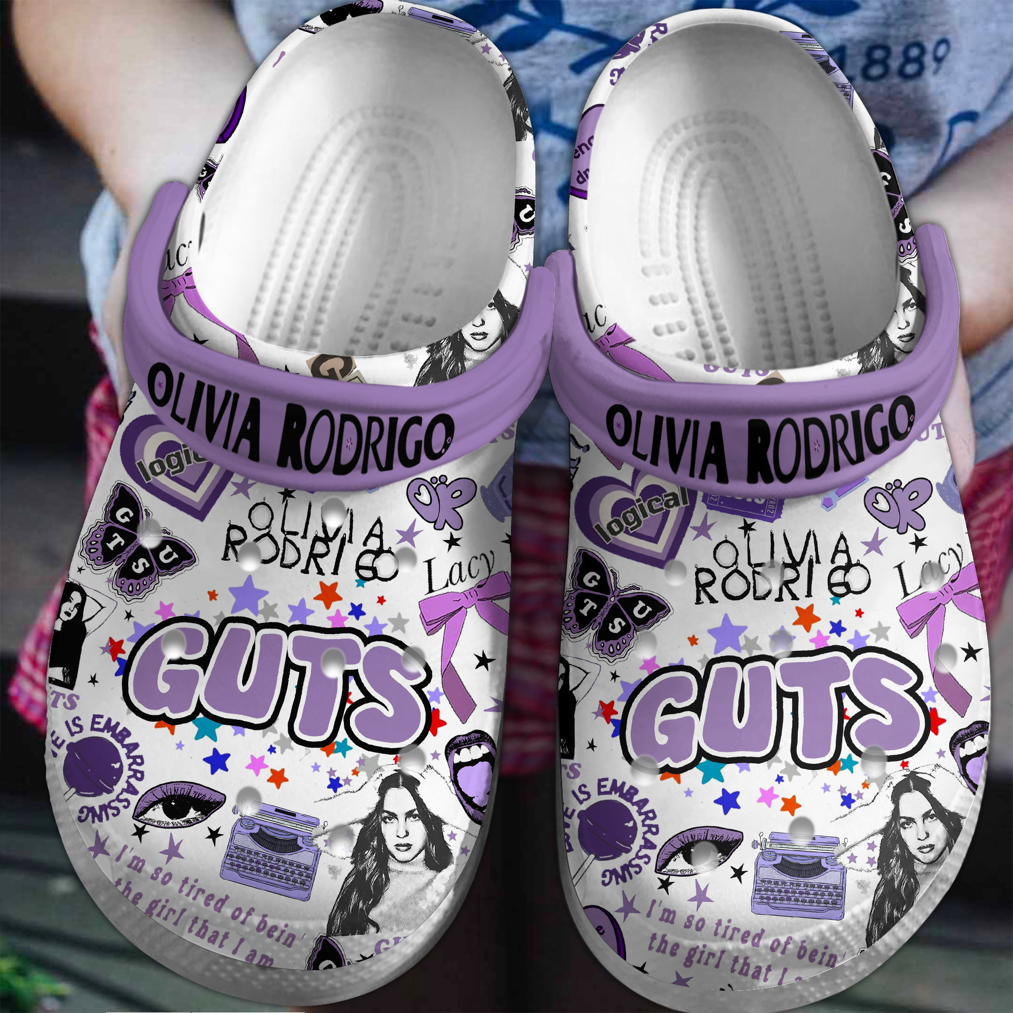 Footwearmerch Olivia Rodrigo Music Crocs Crocband Clogs Shoes Comfortable For Men Women and Kids