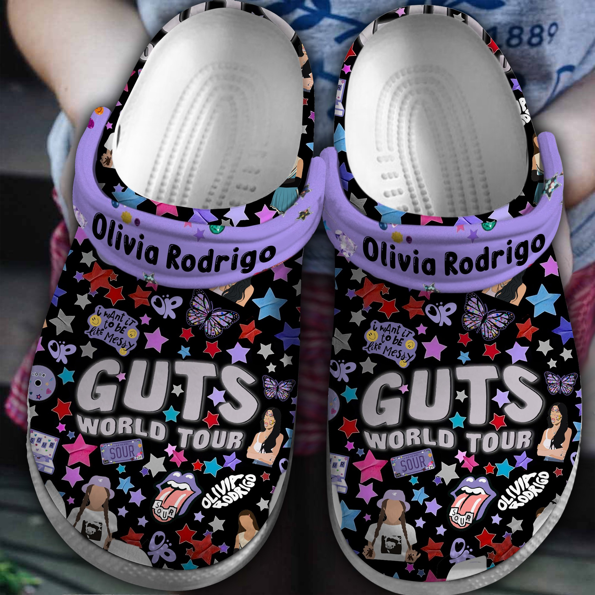 Footwearmerch Olivia Rodrigo Music Crocs Crocband Clogs Shoes Comfortable For Men Women and Kids