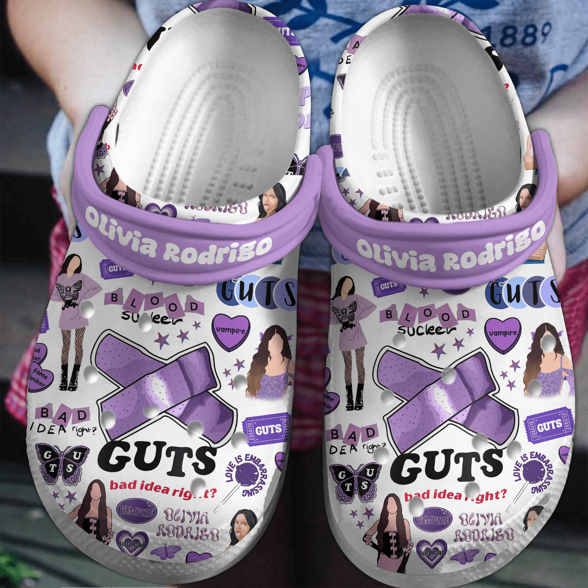 Footwearmerch Olivia Rodrigo Music Crocs Crocband Clogs Shoes Comfortable For Men Women and Kids