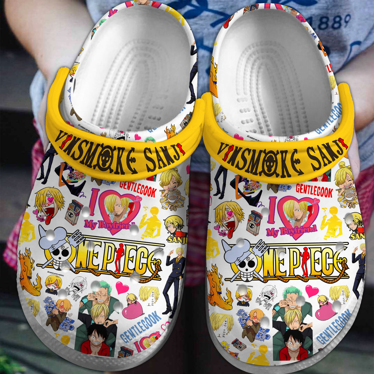 Footwearmerch One Piece Anime Crocs Crocband Clogs Shoes Comfortable For Men Women and Kids