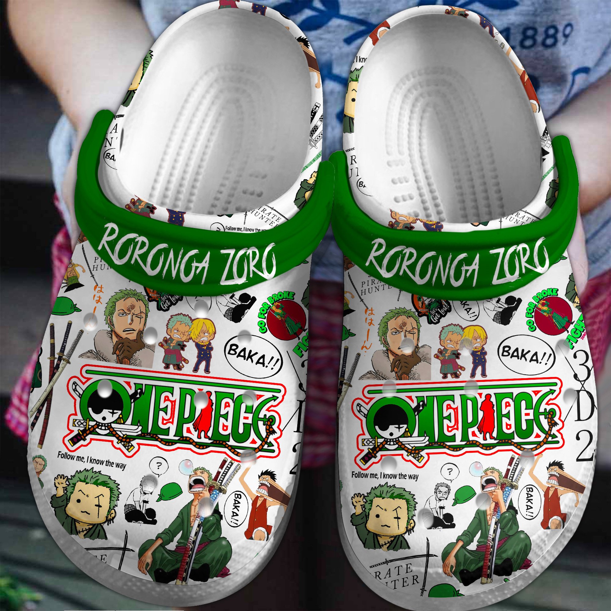 Footwearmerch One Piece Anime Crocs Crocband Clogs Shoes Comfortable For Men Women and Kids